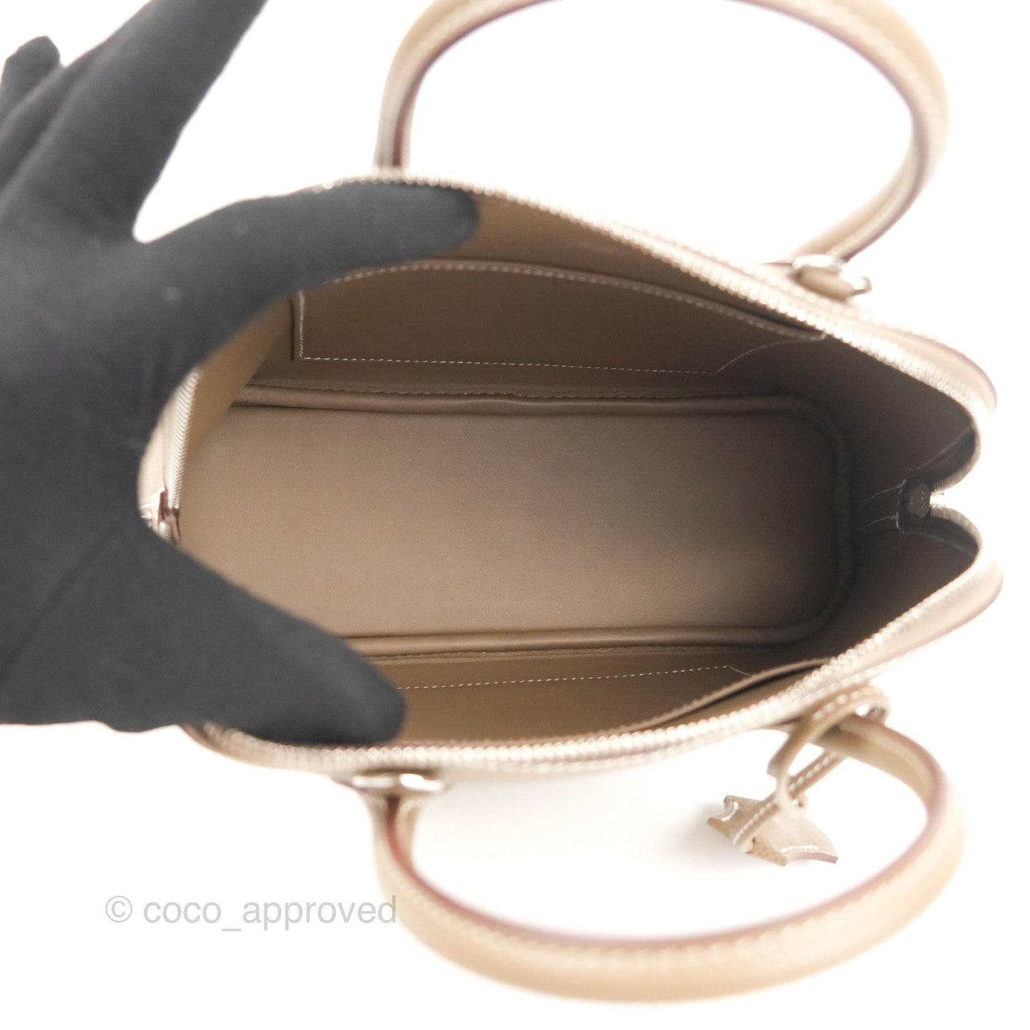 Hermès Bolide 1923 25 Etoupe Epsom Palladium Hardware