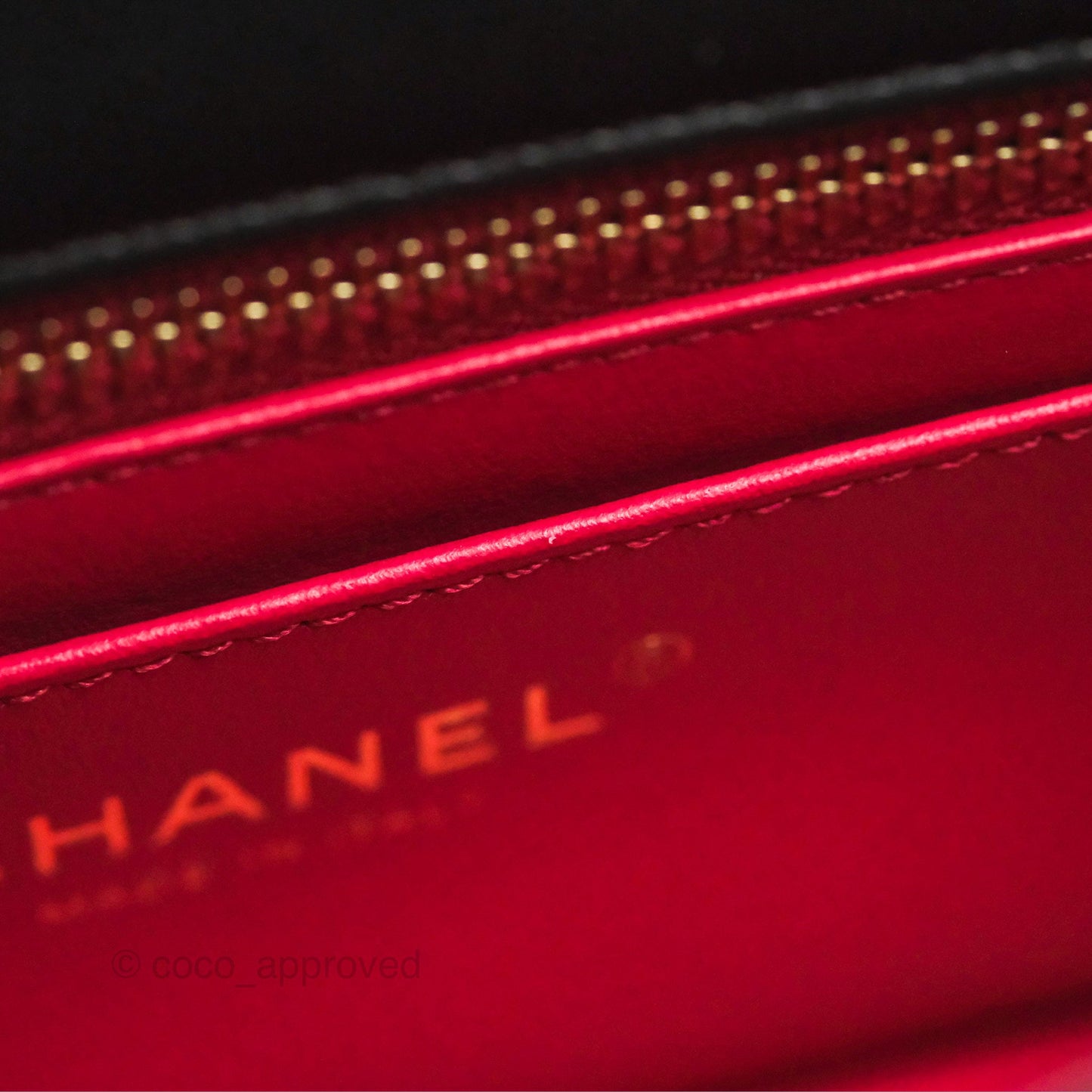 Chanel Mini Rectangular Flap with Camellia Adjustable Chain Black Lambskin Aged Gold Hardware 23S