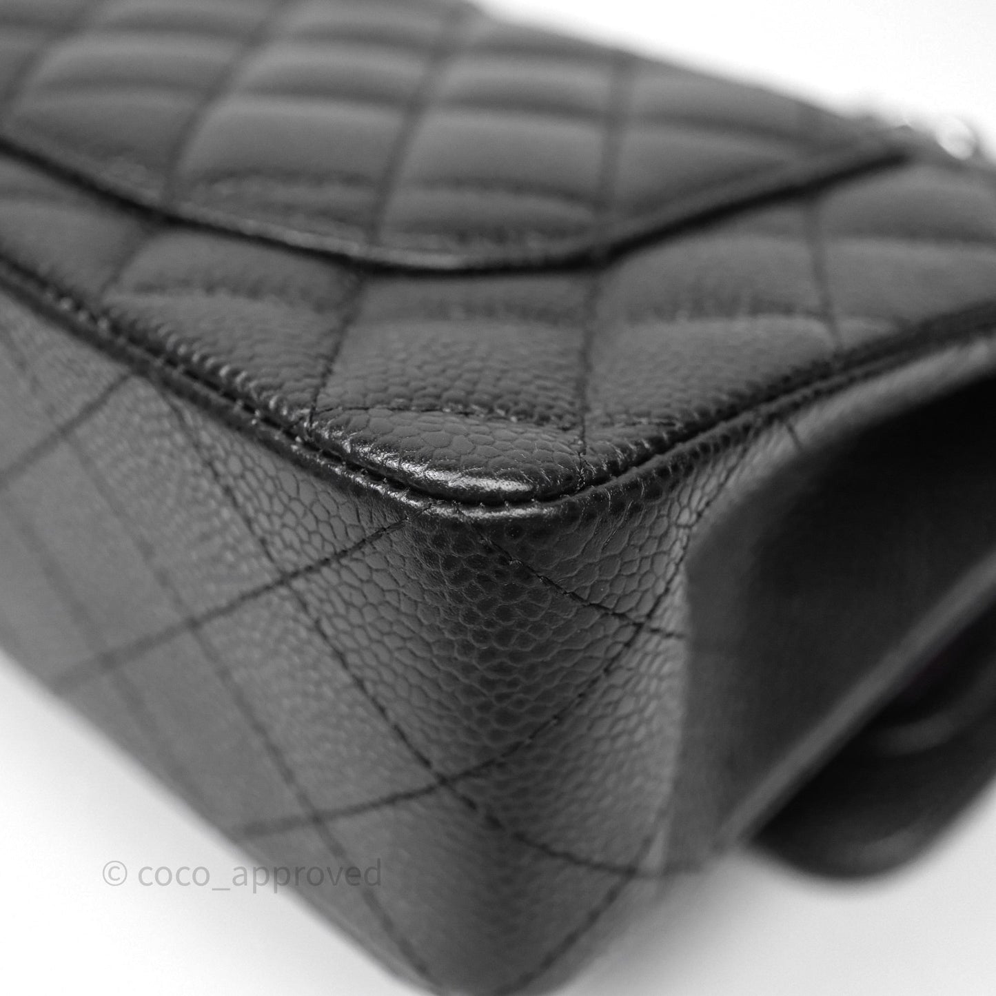 Chanel Small Classic Flap Quilted Black Caviar Silver Hardware