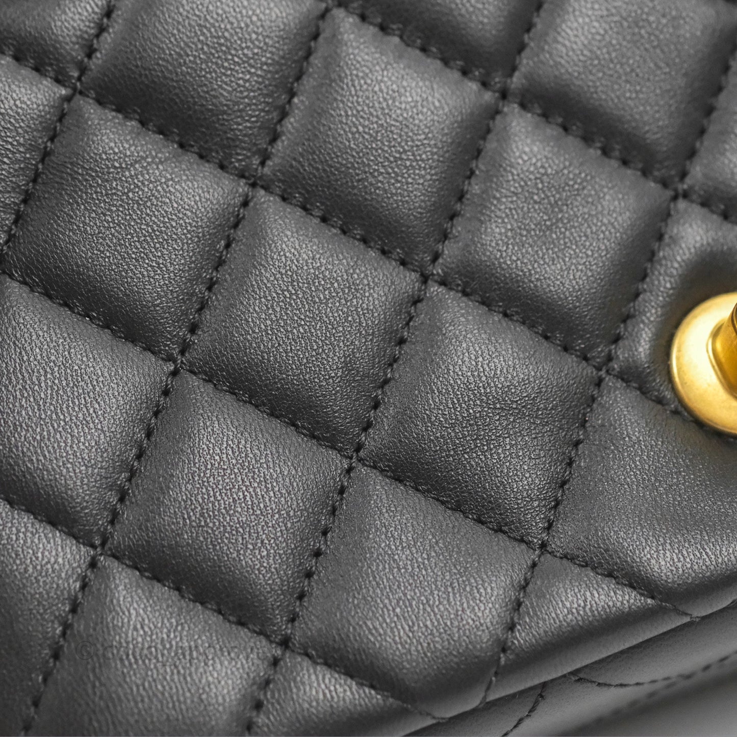 Chanel Mini Rectangular Flap with Camellia Adjustable Chain Black Lambskin Aged Gold Hardware 23S
