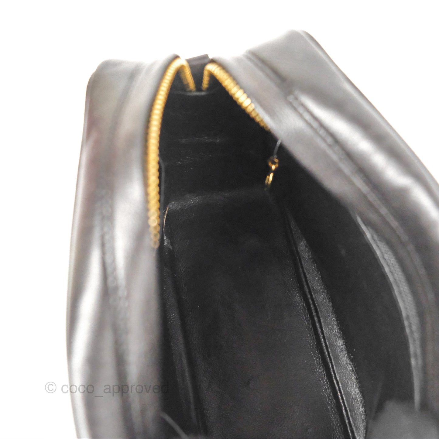 Chanel Vintage Tassel Charm Camera Bag Black Lambskin Gold Hardware