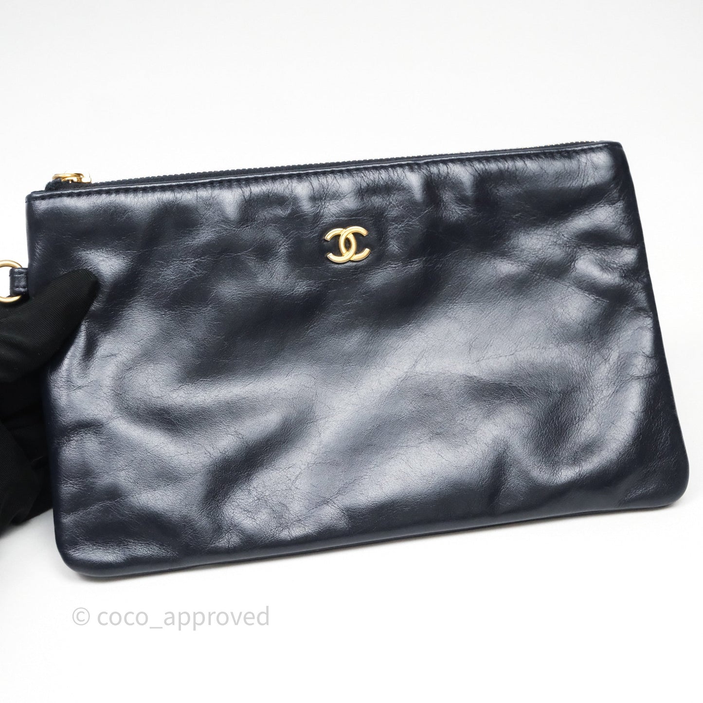 Chanel 22 Small Metallic Midnight Blue Aged Calfskin Midnight Blue/Silver Hardware