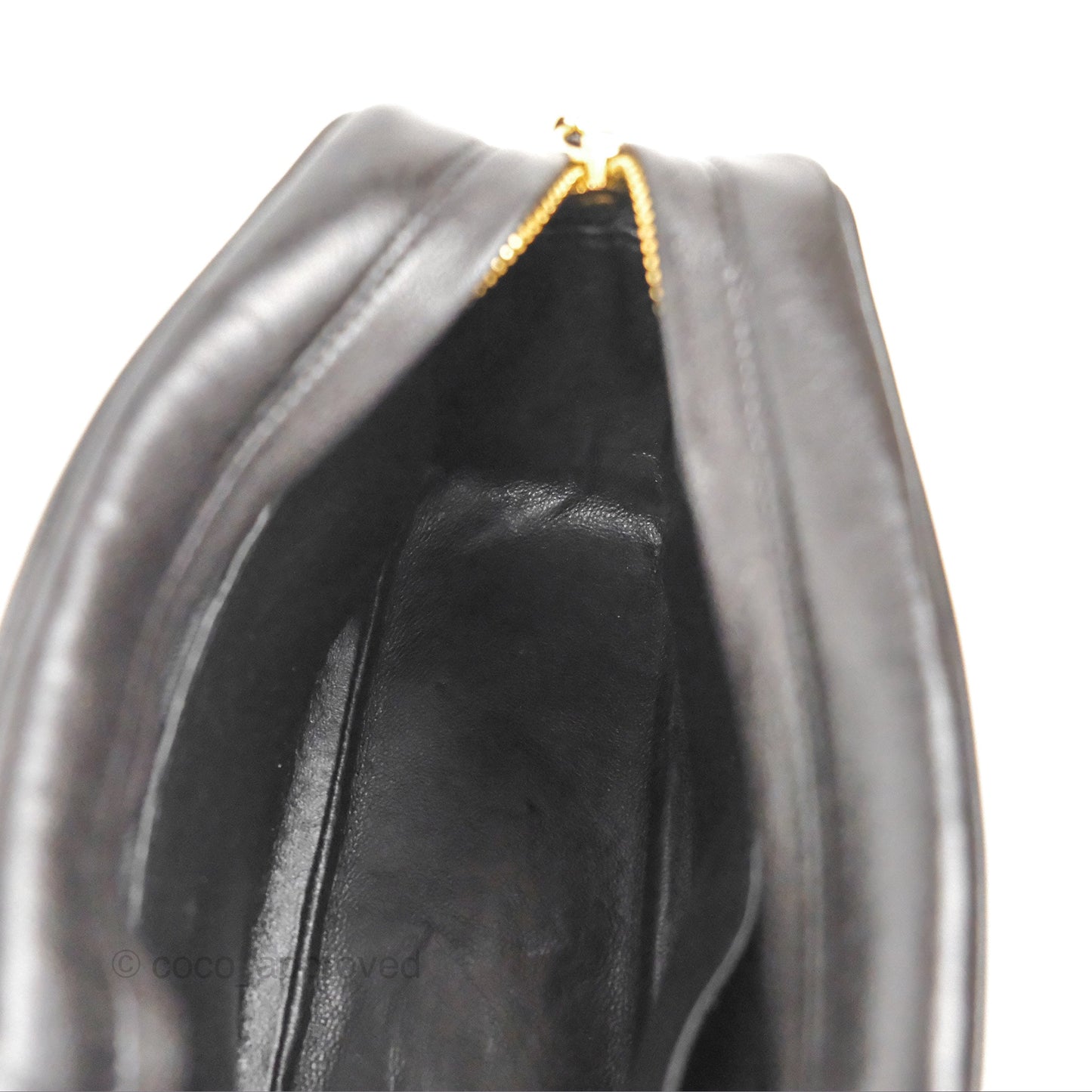 Chanel Vintage Tassel Charm Camera Bag Black Lambskin Gold Hardware
