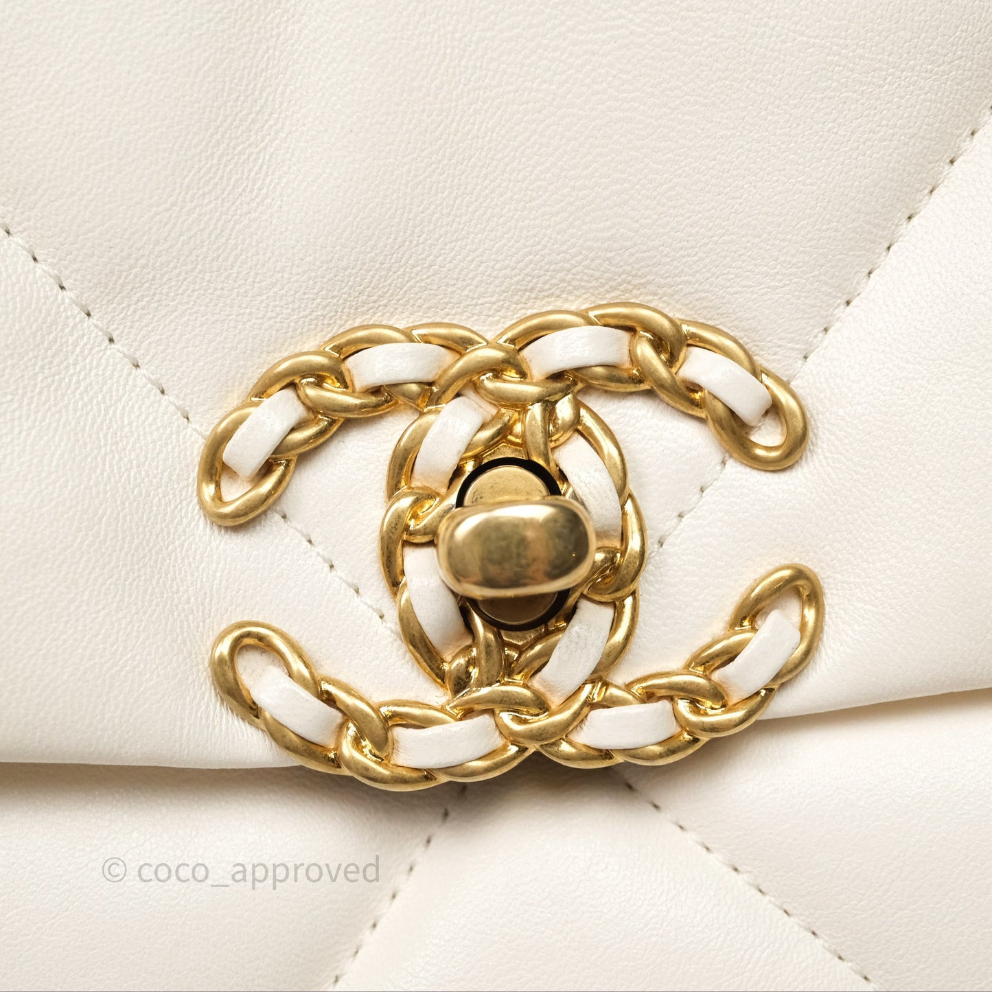 Chanel 19 Small White Mixed Hardware