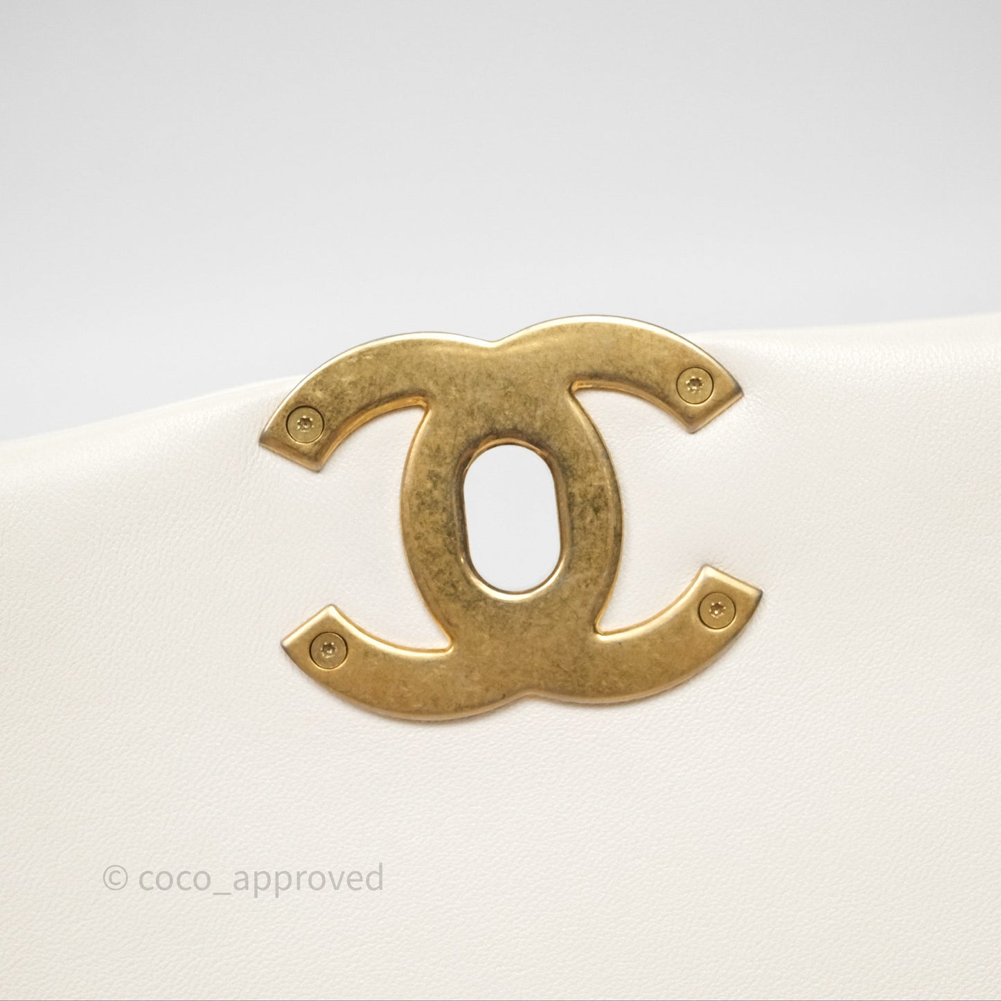 Chanel 19 Small White Mixed Hardware