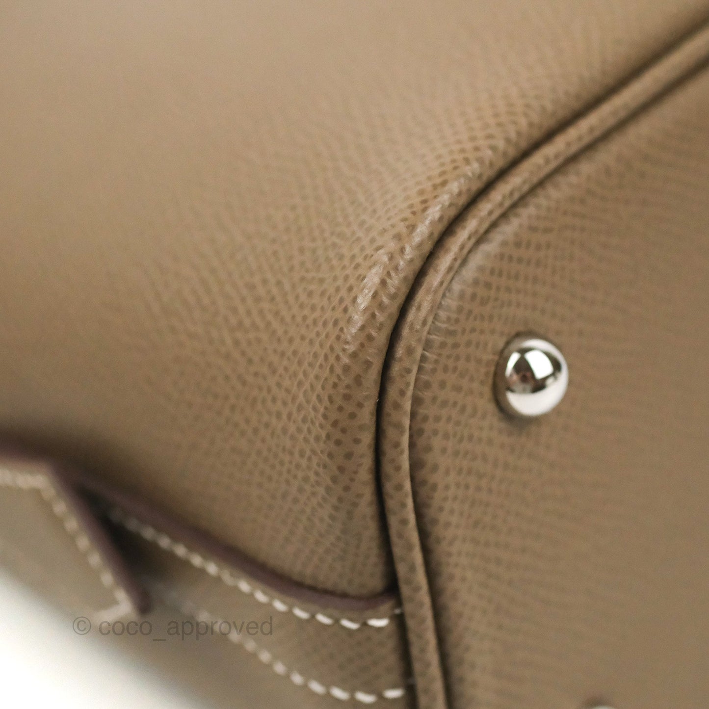 Hermès Bolide 1923 25 Etoupe Epsom Palladium Hardware