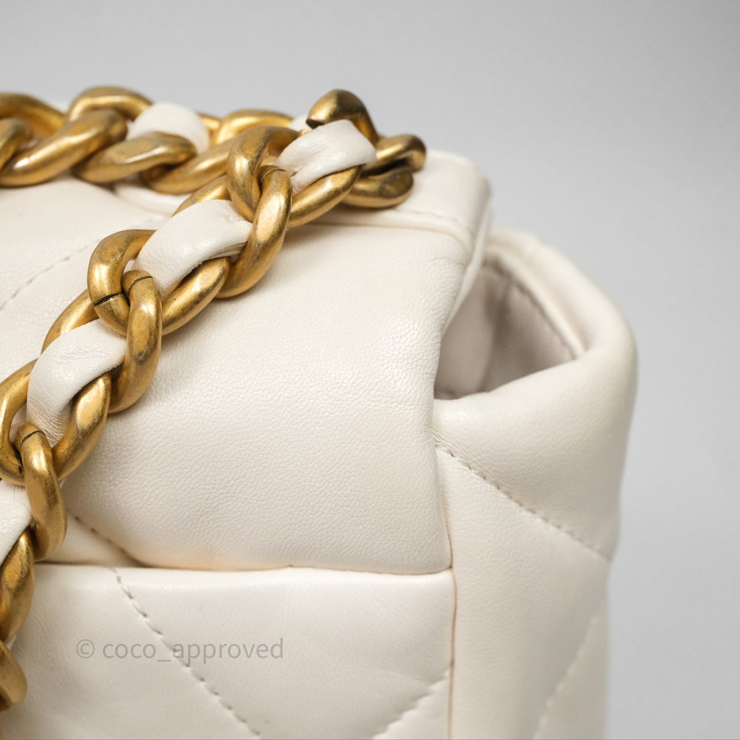 Chanel 19 Small White Mixed Hardware