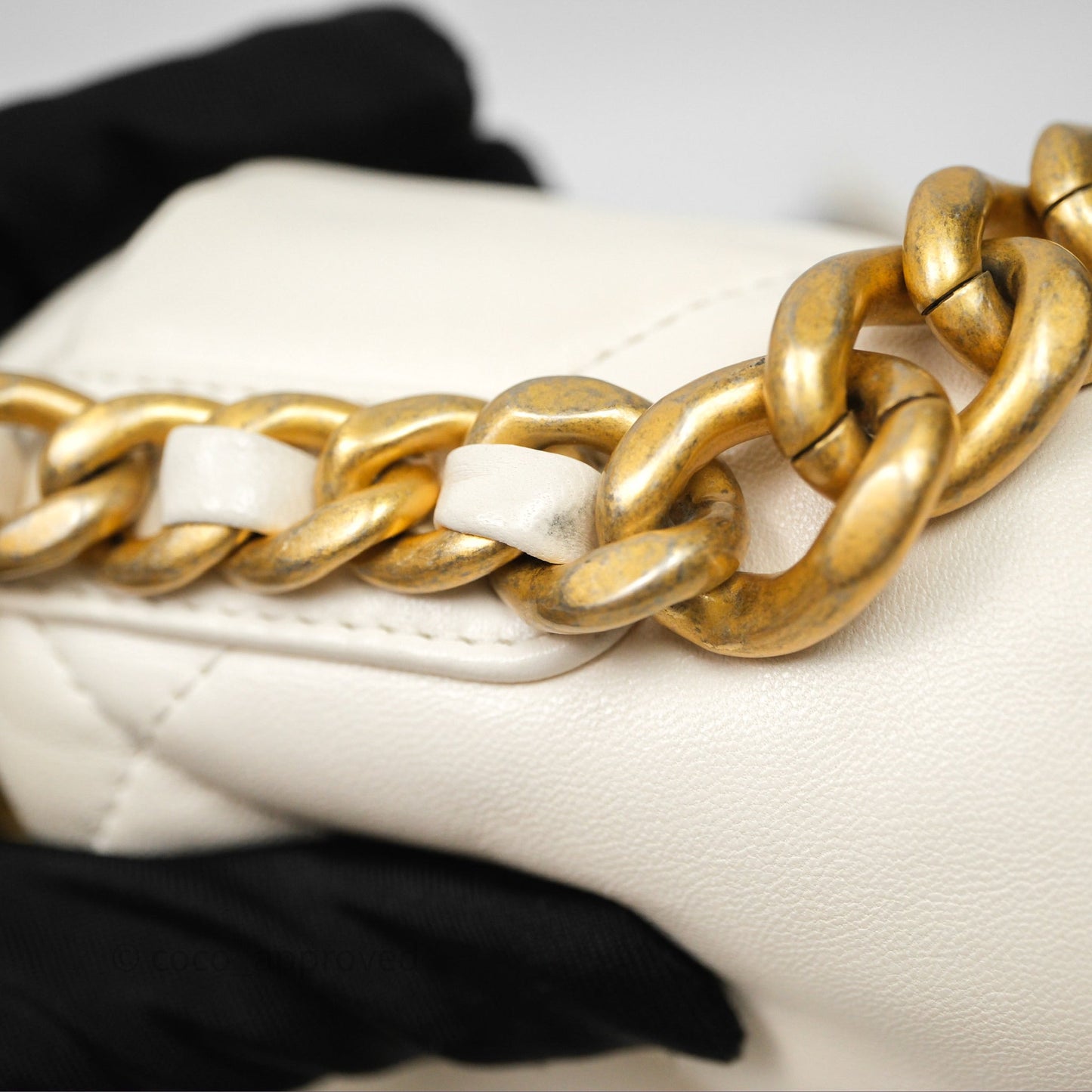 Chanel 19 Small White Mixed Hardware