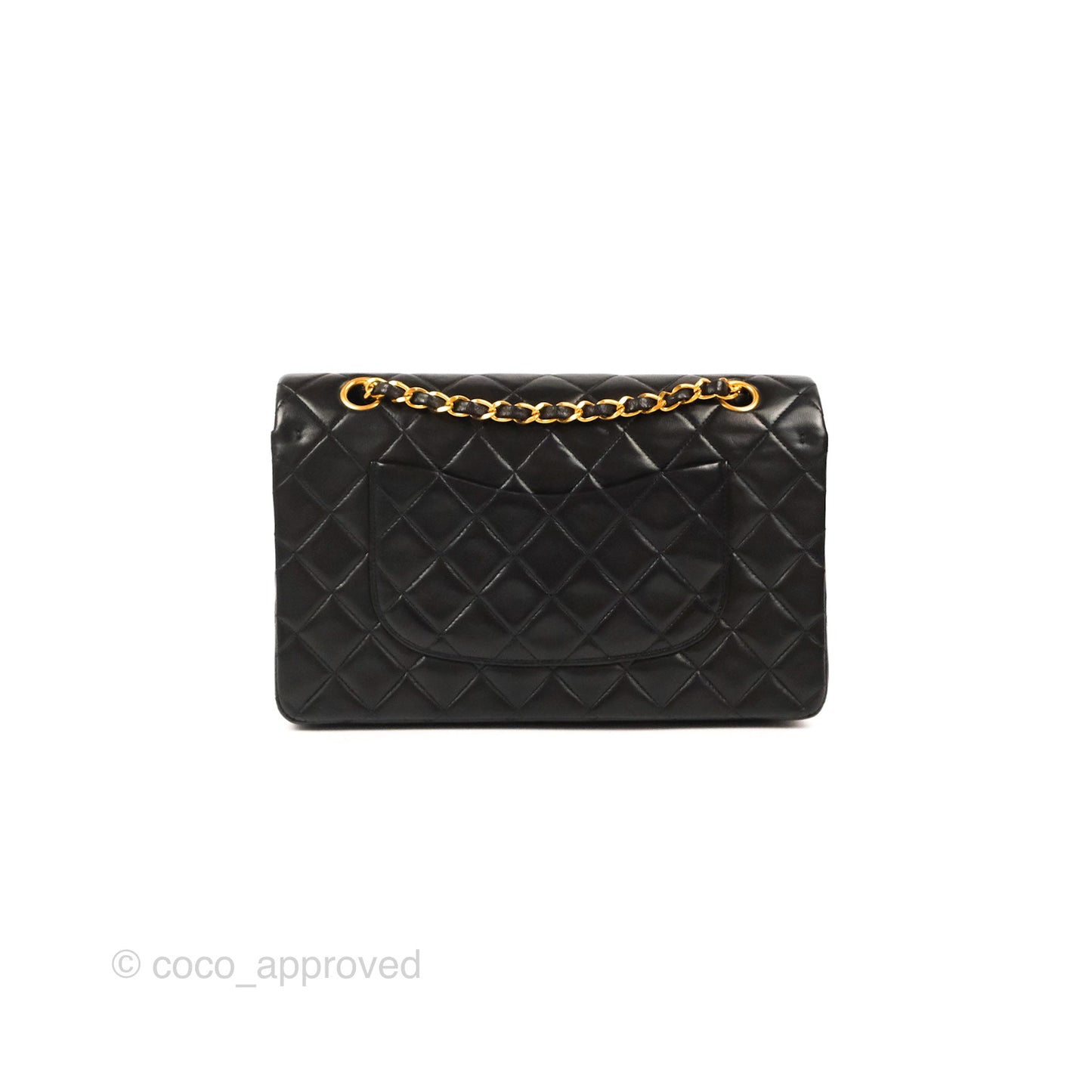 Chanel Classic Vintage Medium Flap Black Lambskin 24K Gold Hardware