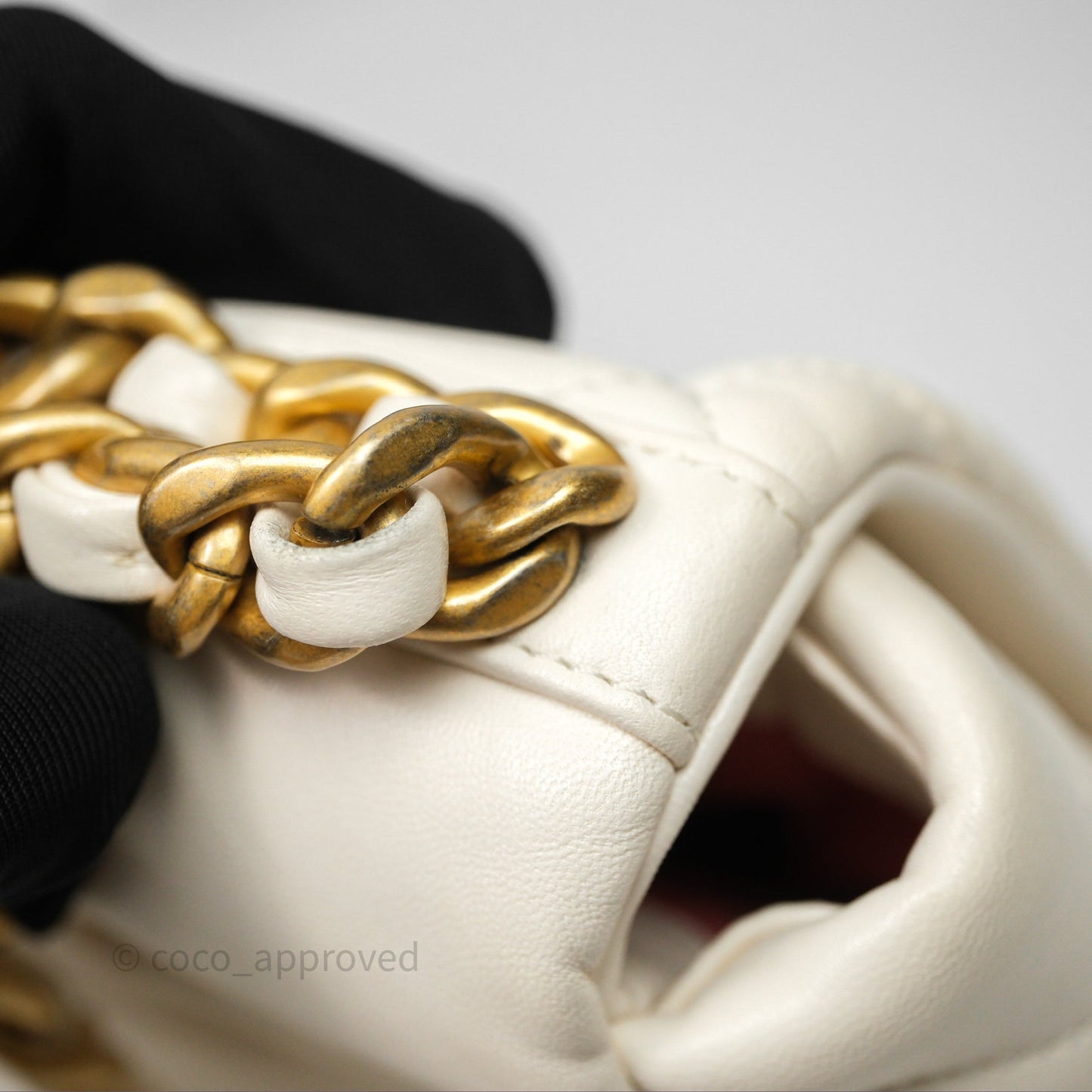 Chanel 19 Small White Mixed Hardware