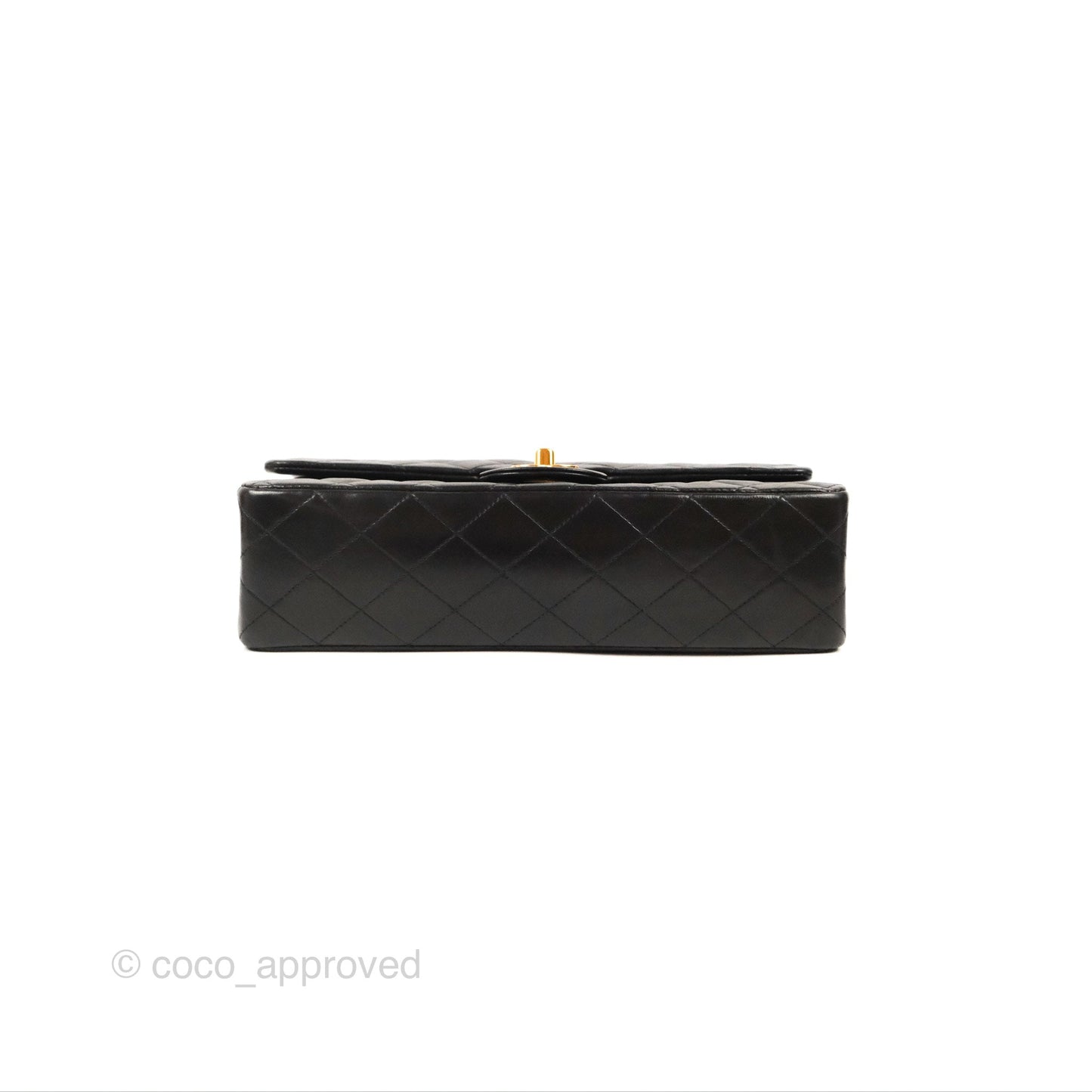 Chanel Classic Vintage Medium Flap Black Lambskin 24K Gold Hardware