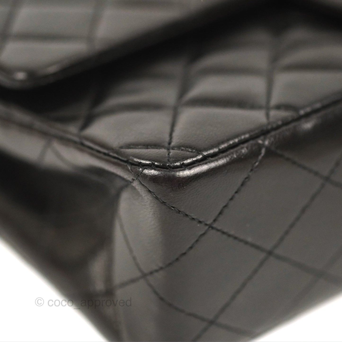 Chanel Classic Vintage Medium Flap Black Lambskin 24K Gold Hardware