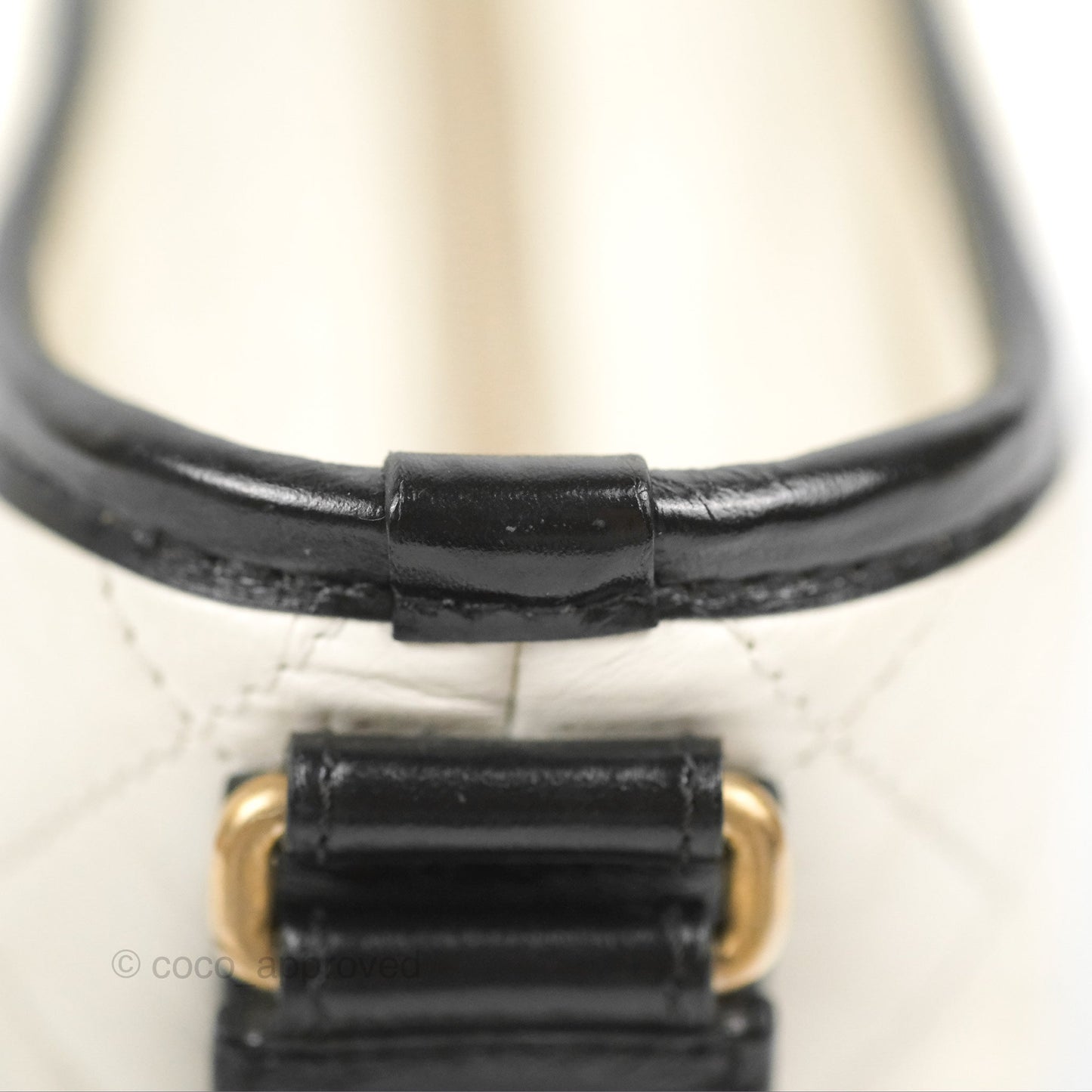 Chanel Quilted Small Gabrielle Hobo Black White Aged Calfskin Mixed Hardware