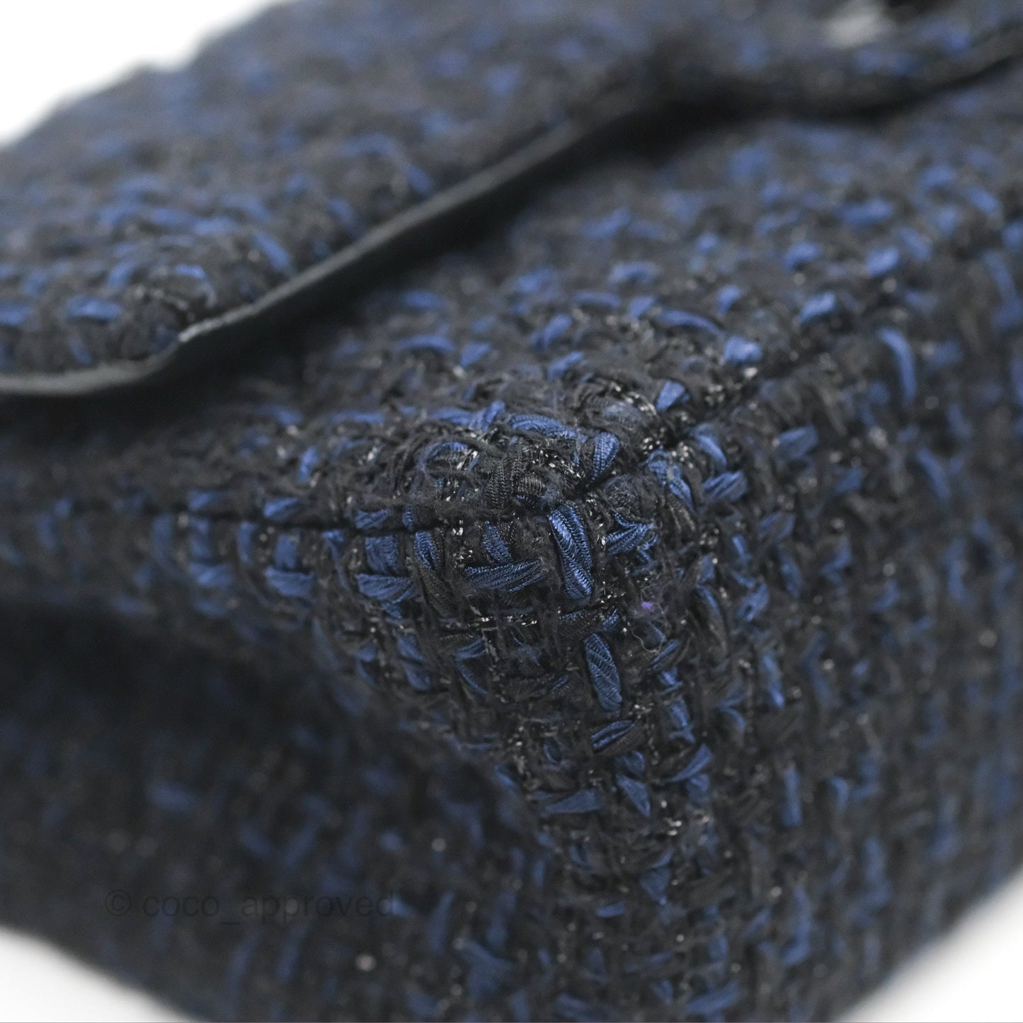 Chanel Reissue 225 Quilted Black/Navy Tweed So Black Hardware