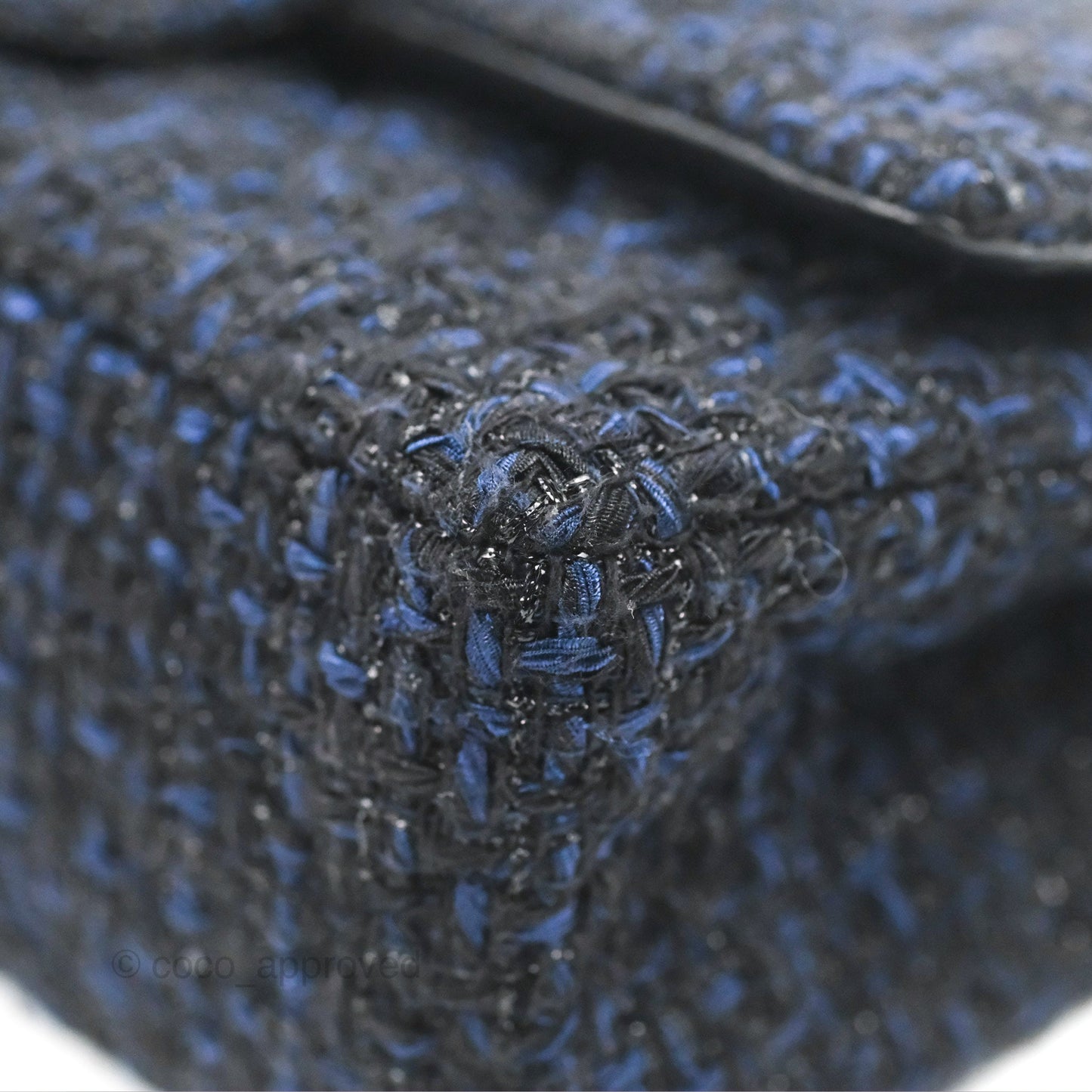 Chanel Reissue 225 Quilted Black/Navy Tweed So Black Hardware