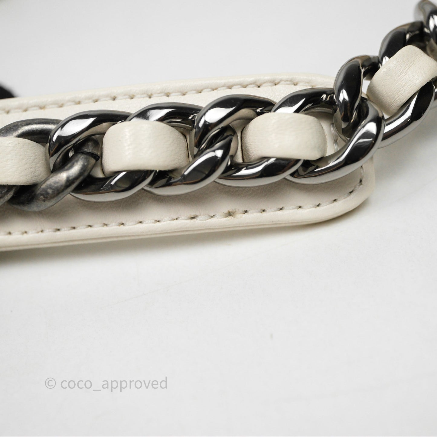 Chanel 19 Small White Mixed Hardware
