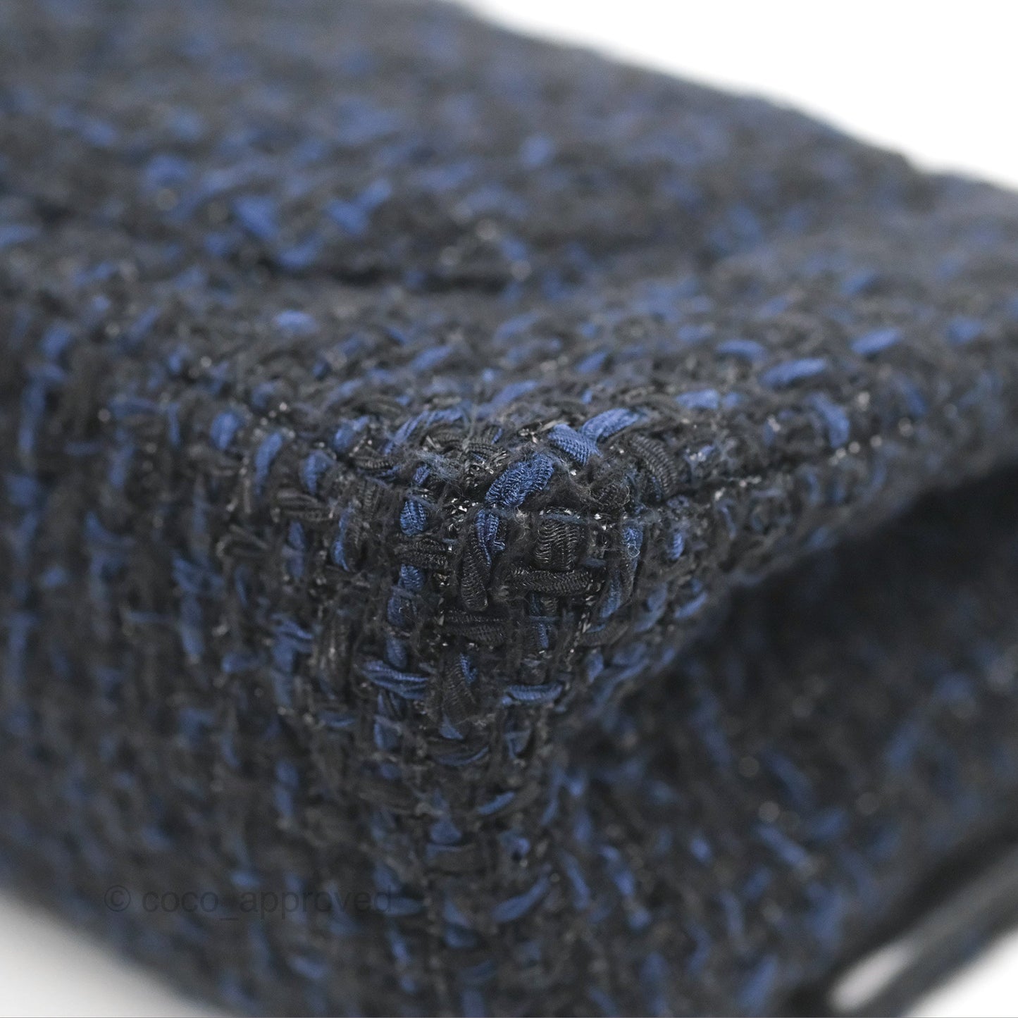Chanel Reissue 225 Quilted Black/Navy Tweed So Black Hardware