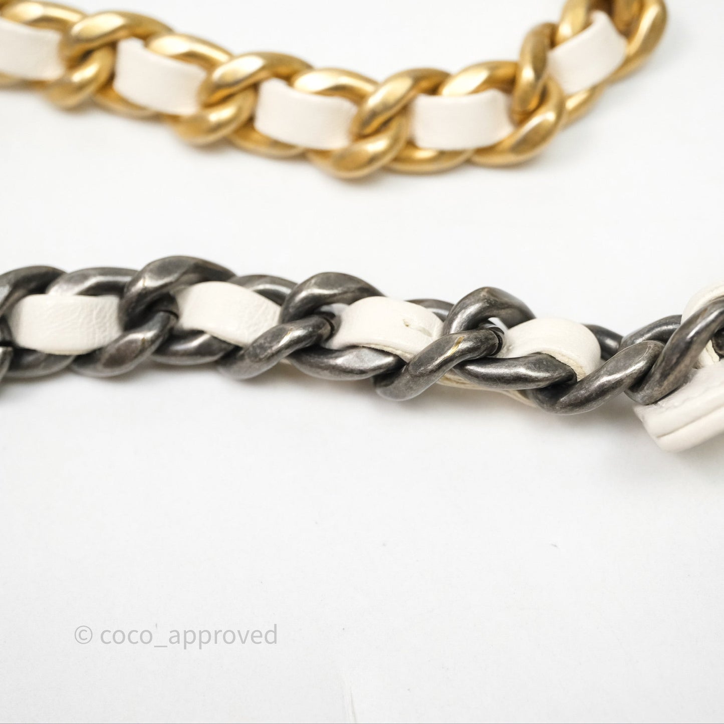 Chanel 19 Small White Mixed Hardware