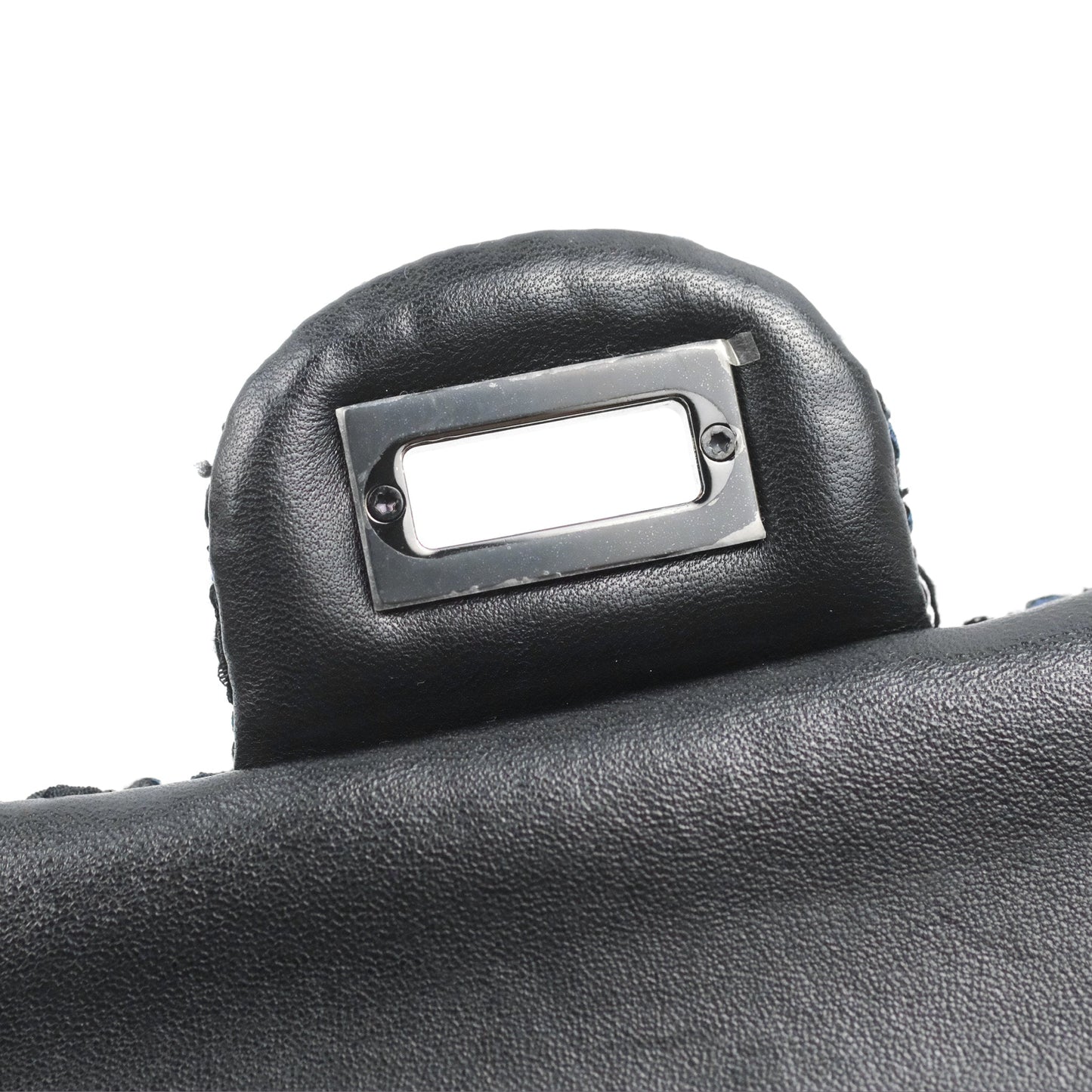 Chanel Reissue 225 Quilted Black/Navy Tweed So Black Hardware