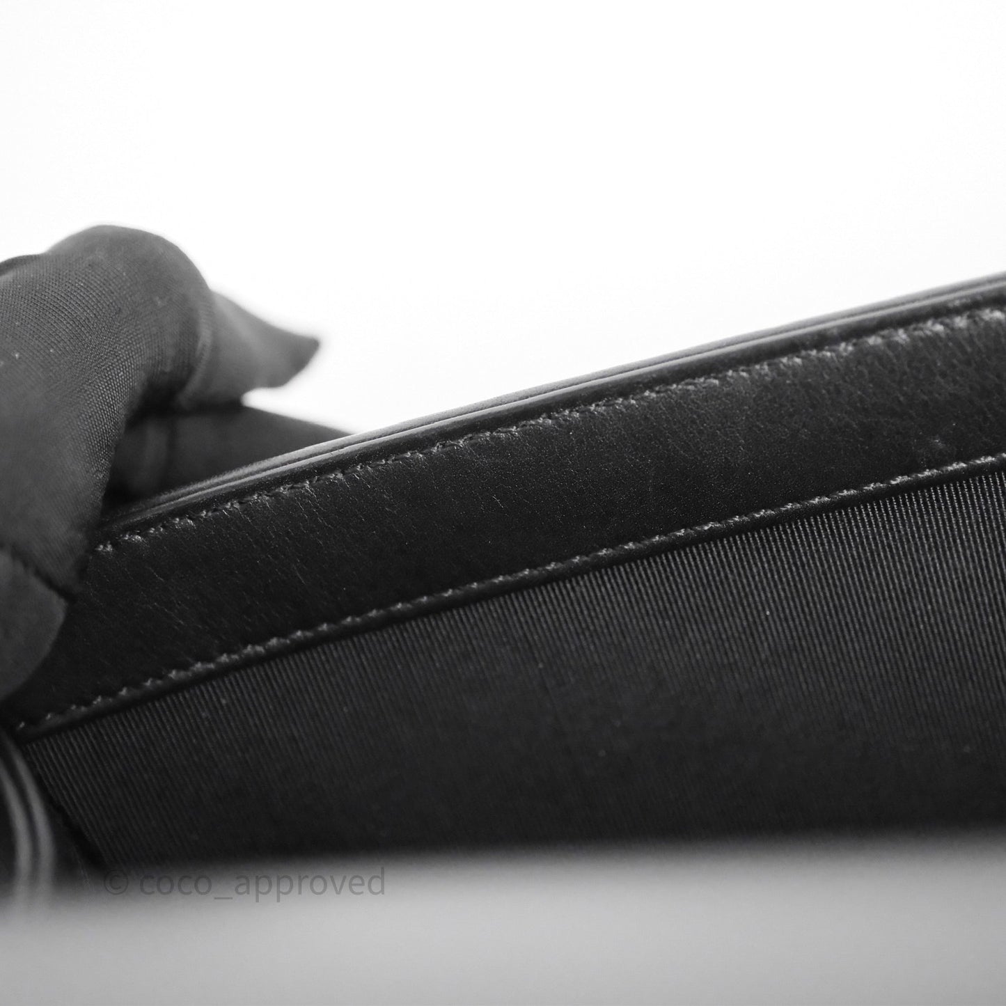 Chanel Quilted Medium Boy Black Calfskin Ruthenium Hardware