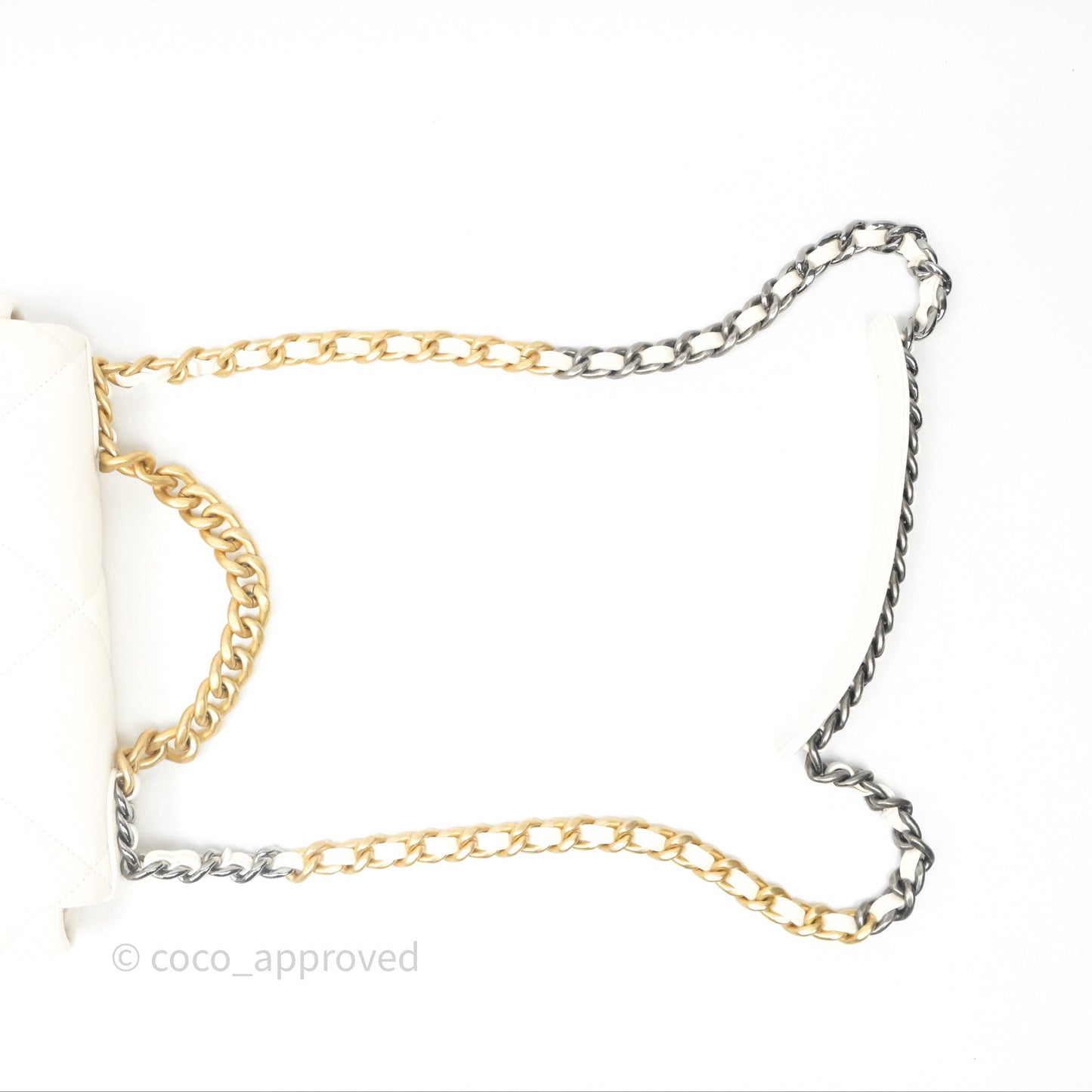 Chanel 19 Small White Mixed Hardware