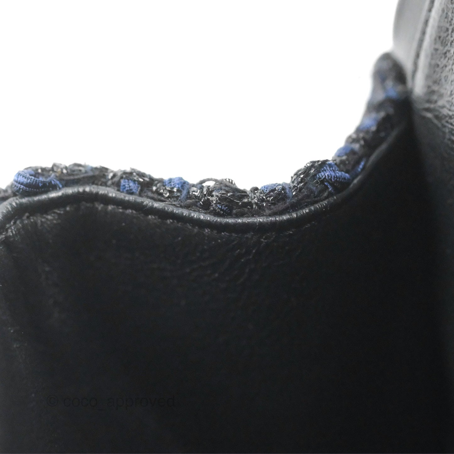 Chanel Reissue 225 Quilted Black/Navy Tweed So Black Hardware