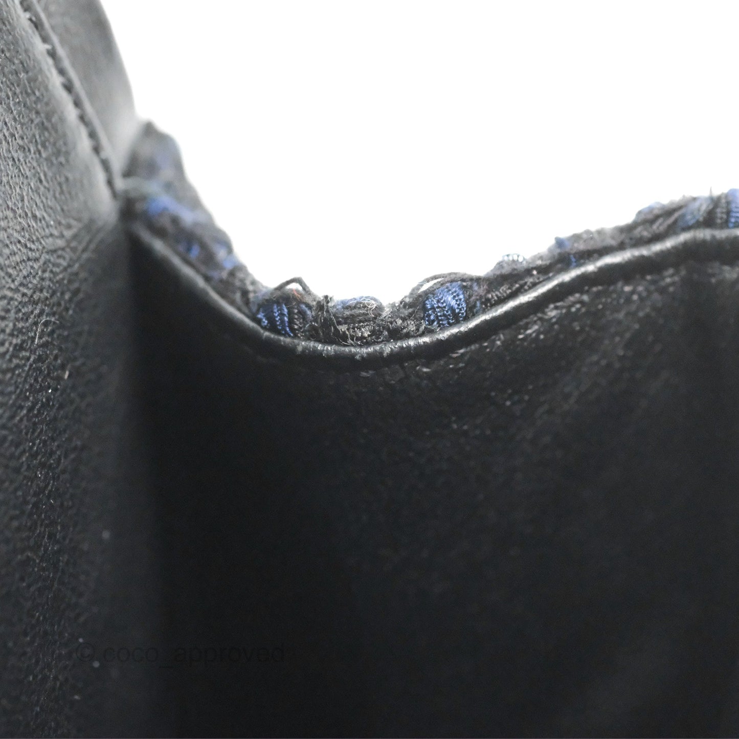 Chanel Reissue 225 Quilted Black/Navy Tweed So Black Hardware
