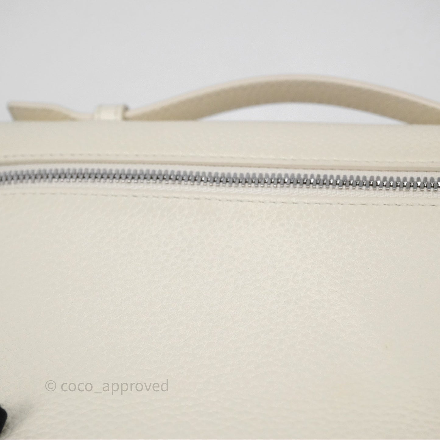 Loro Piana Extra Pocket L19 Ivory White Grained Calfskin