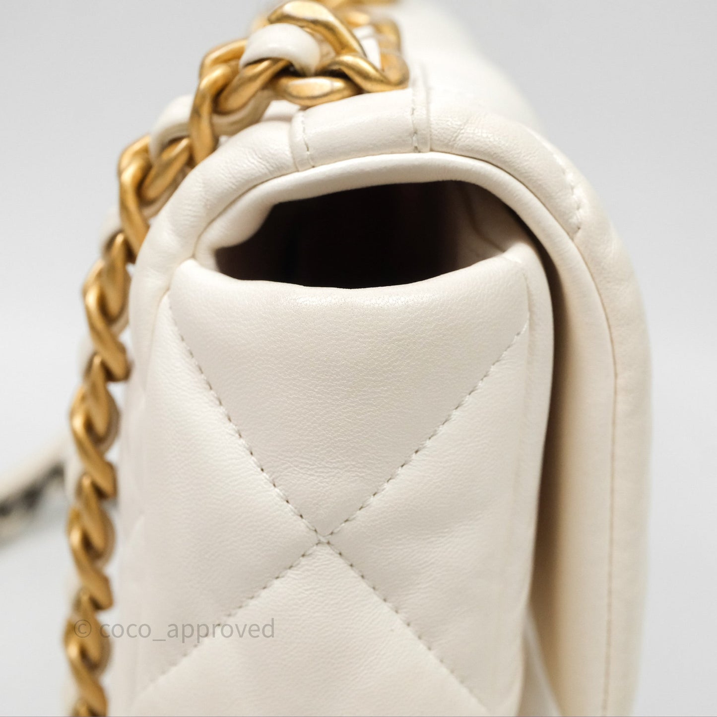 Chanel 19 Small White Mixed Hardware