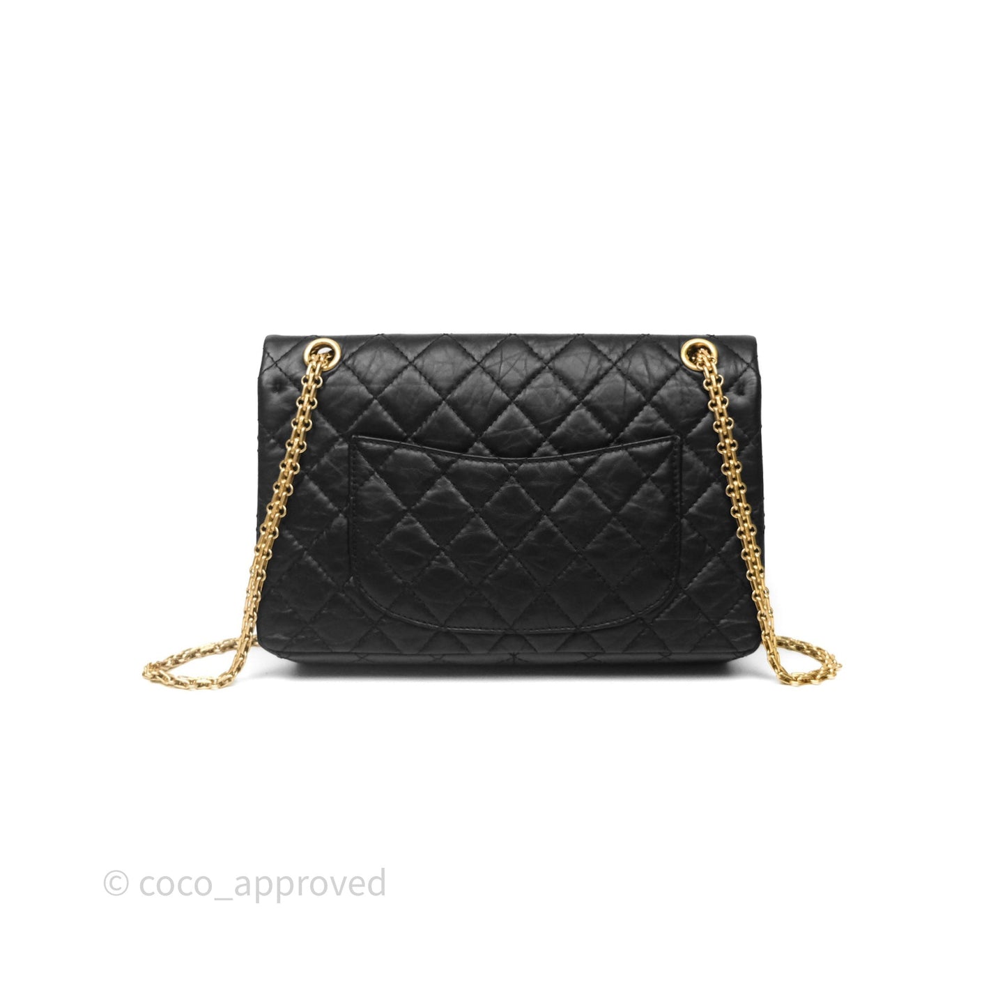 Chanel Reissue 226 Quilted Aged Calfskin Black Aged Gold Hardware