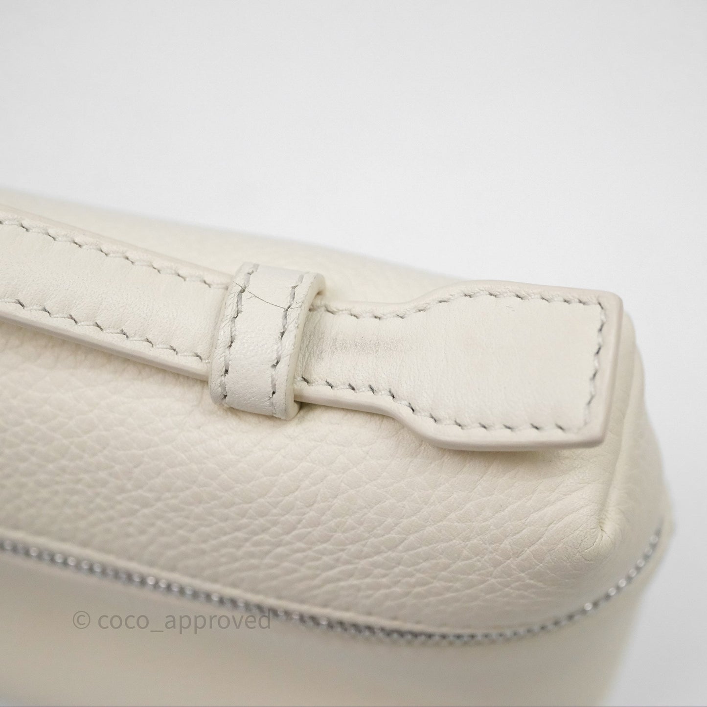 Loro Piana Extra Pocket L19 Ivory White Grained Calfskin