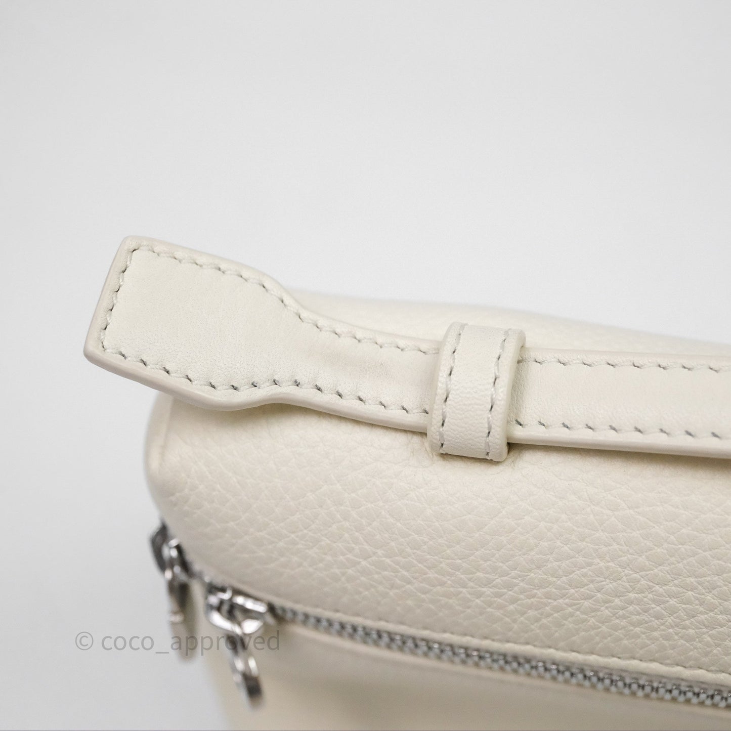 Loro Piana Extra Pocket L19 Ivory White Grained Calfskin