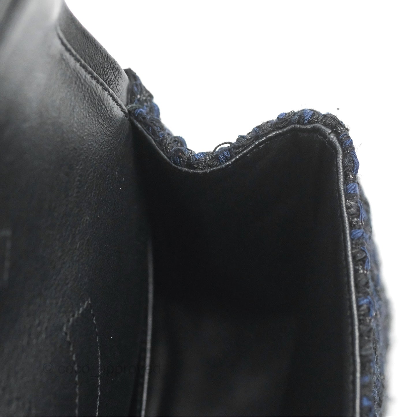 Chanel Reissue 225 Quilted Black/Navy Tweed So Black Hardware