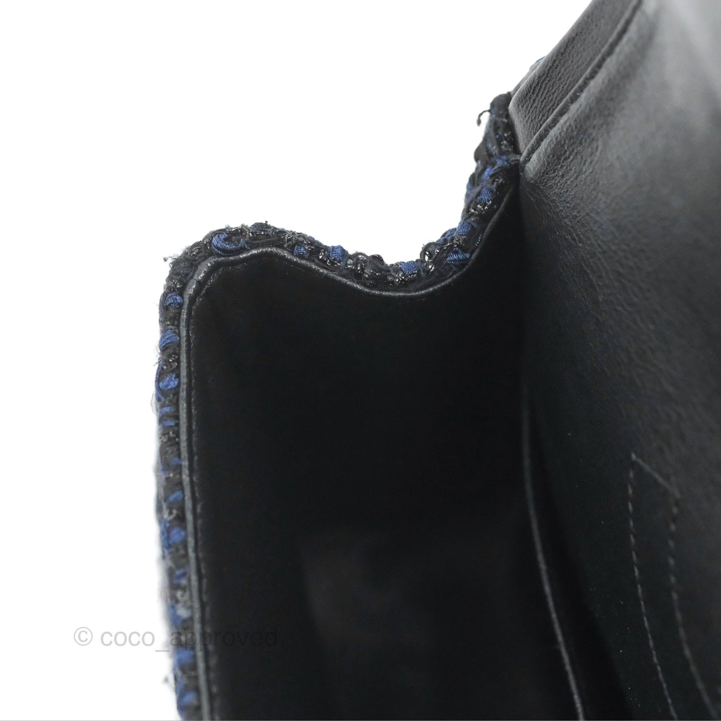 Chanel Reissue 225 Quilted Black/Navy Tweed So Black Hardware