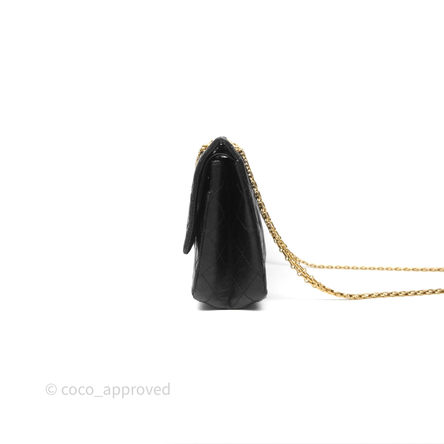 Chanel Reissue 226 Quilted Aged Calfskin Black Aged Gold Hardware