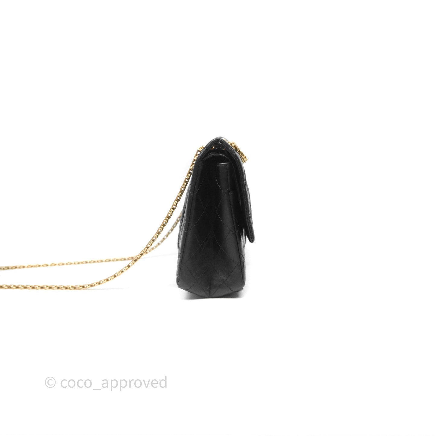Chanel Reissue 226 Quilted Aged Calfskin Black Aged Gold Hardware