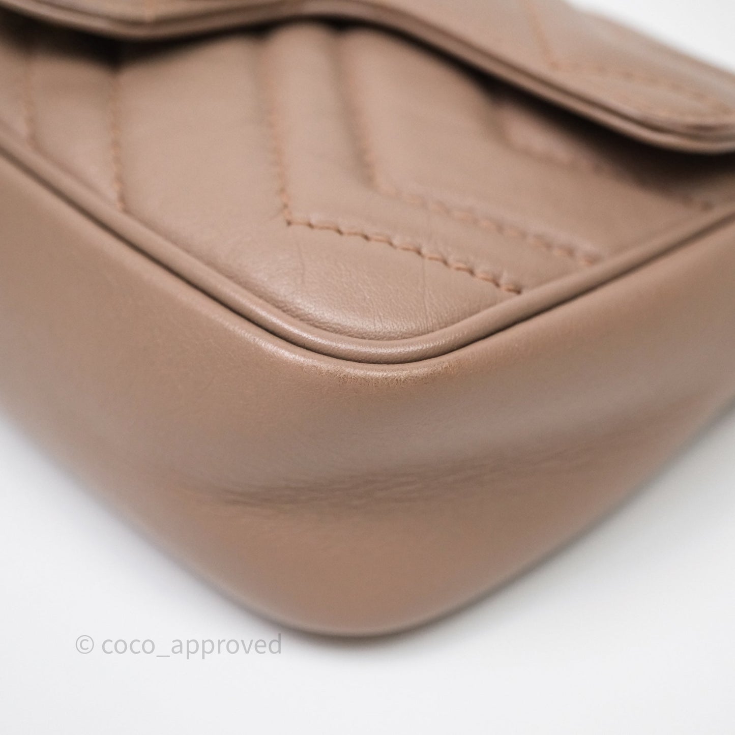 Gucci GG Marmont Matelassé Leather Super Mini Bag Dusty Pink
