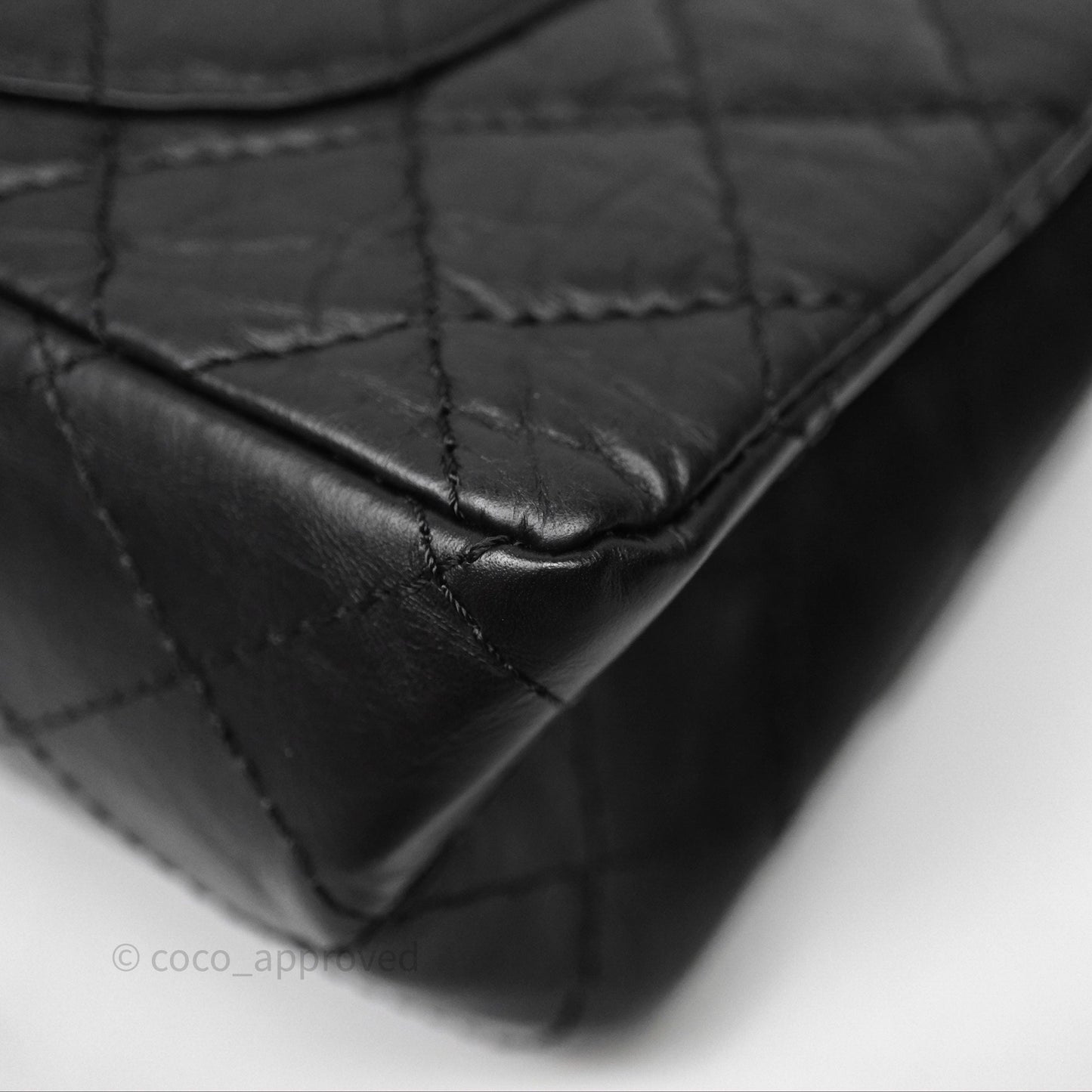 Chanel Reissue 226 Quilted Aged Calfskin Black Aged Gold Hardware