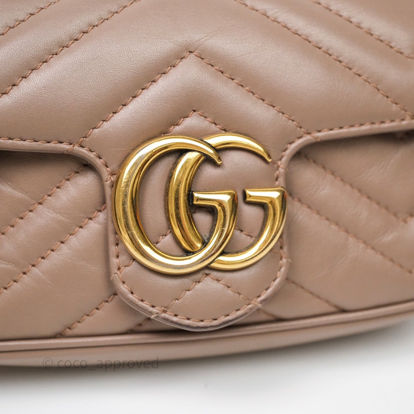 Gucci GG Marmont Matelassé Leather Super Mini Bag Dusty Pink