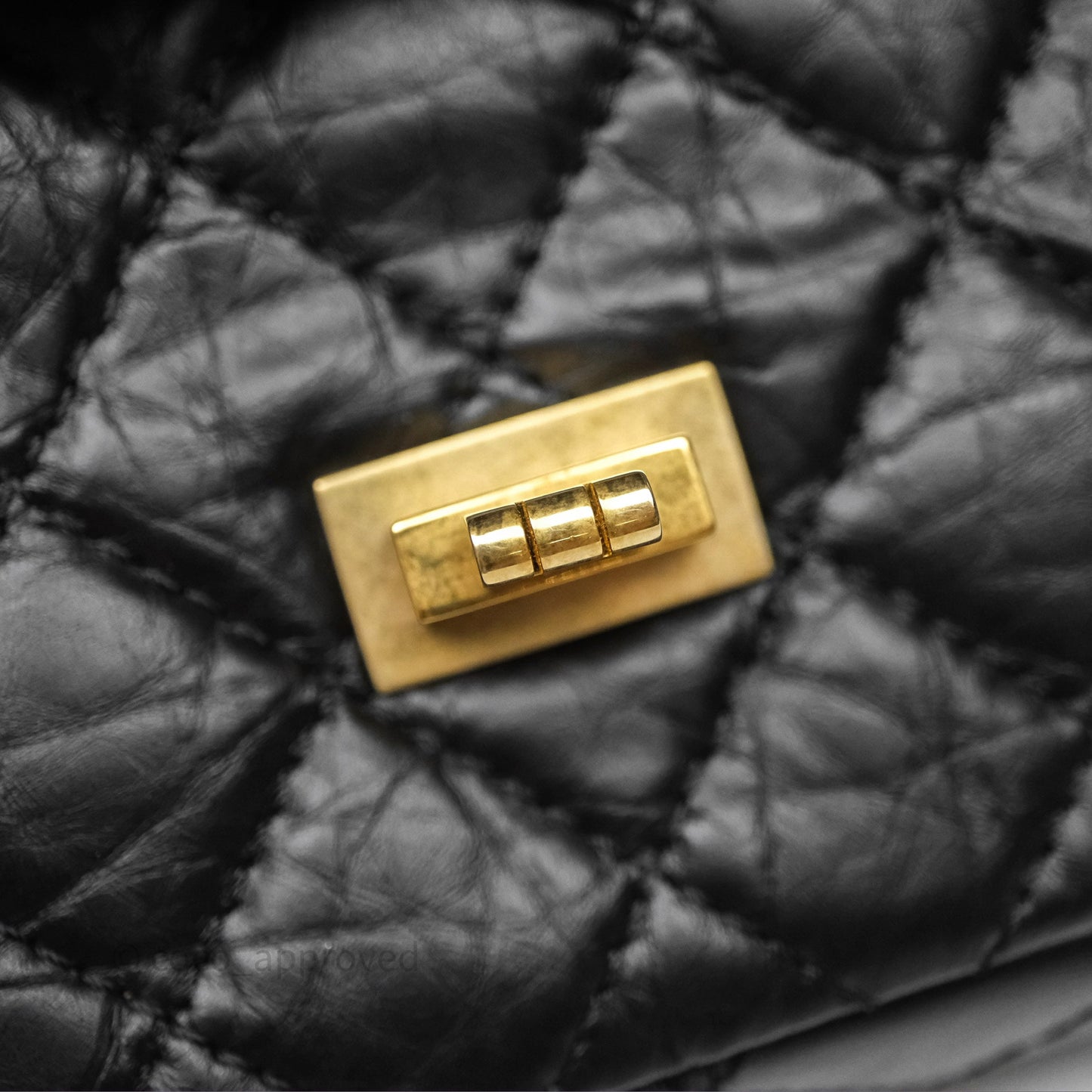 Chanel Reissue 226 Quilted Aged Calfskin Black Aged Gold Hardware