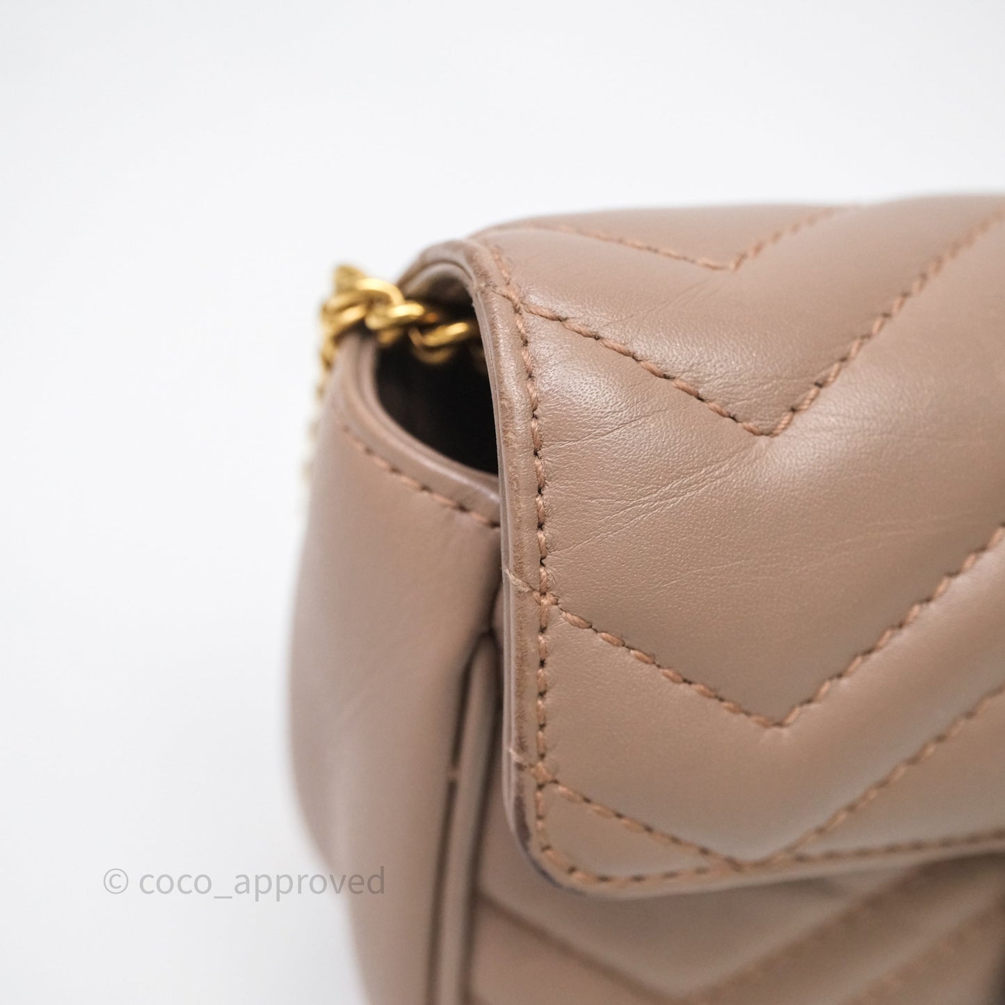 Gucci GG Marmont Matelassé Leather Super Mini Bag Dusty Pink