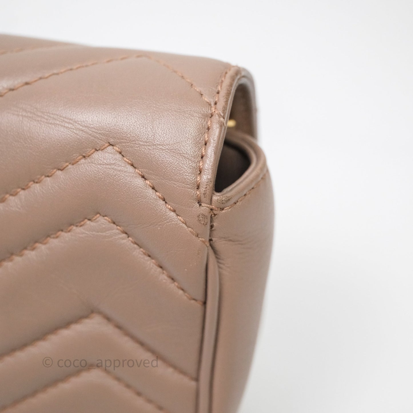 Gucci GG Marmont Matelassé Leather Super Mini Bag Dusty Pink