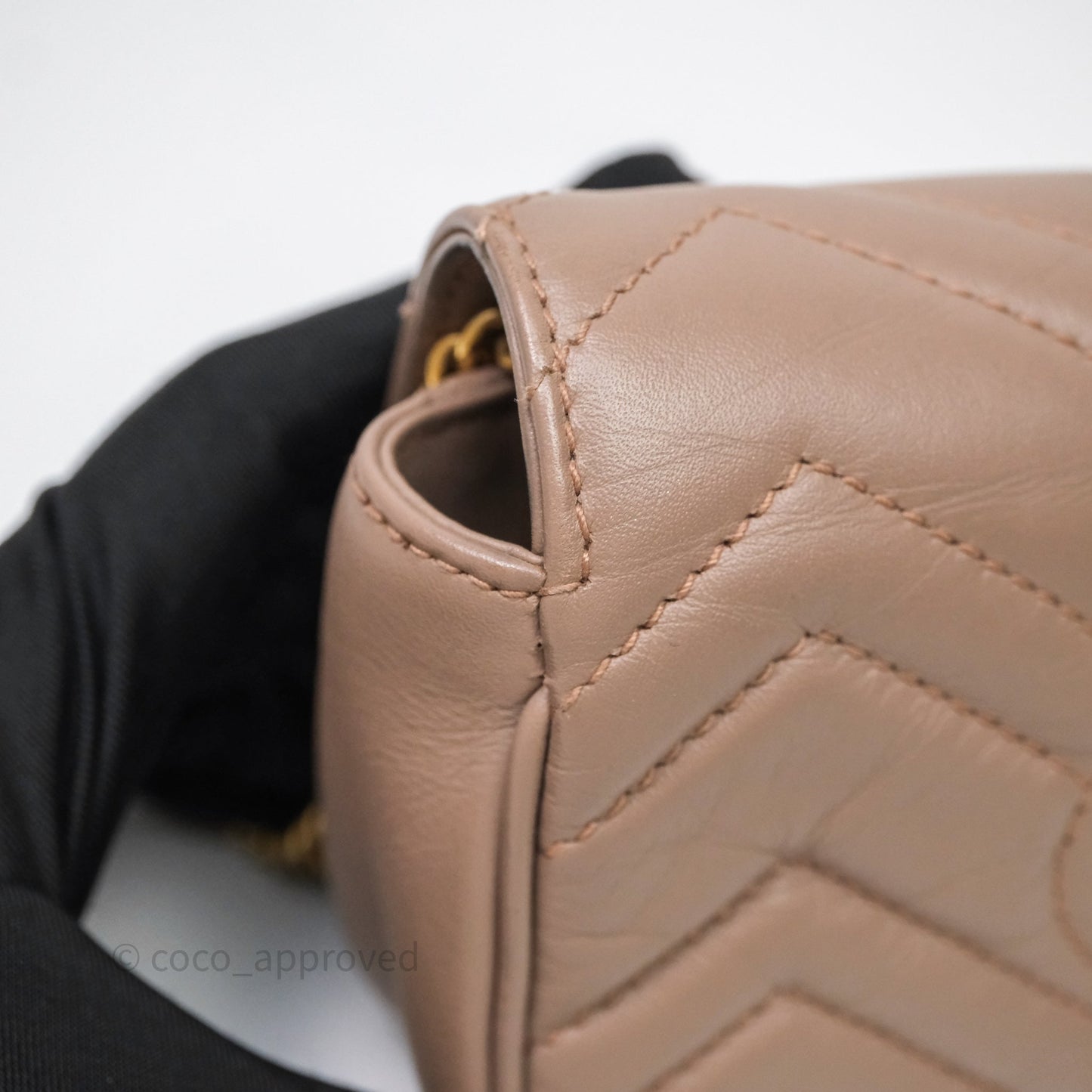 Gucci GG Marmont Matelassé Leather Super Mini Bag Dusty Pink
