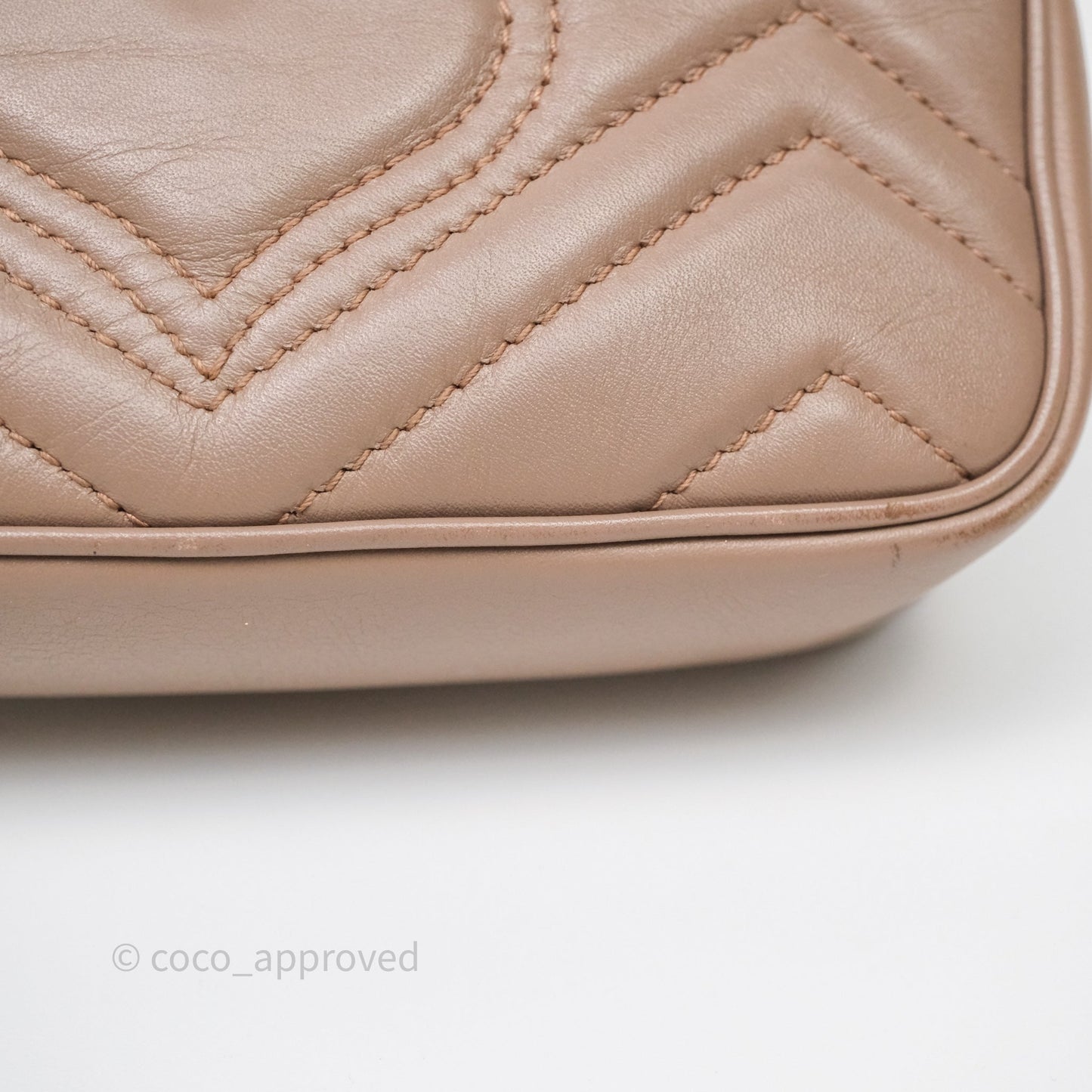 Gucci GG Marmont Matelassé Leather Super Mini Bag Dusty Pink
