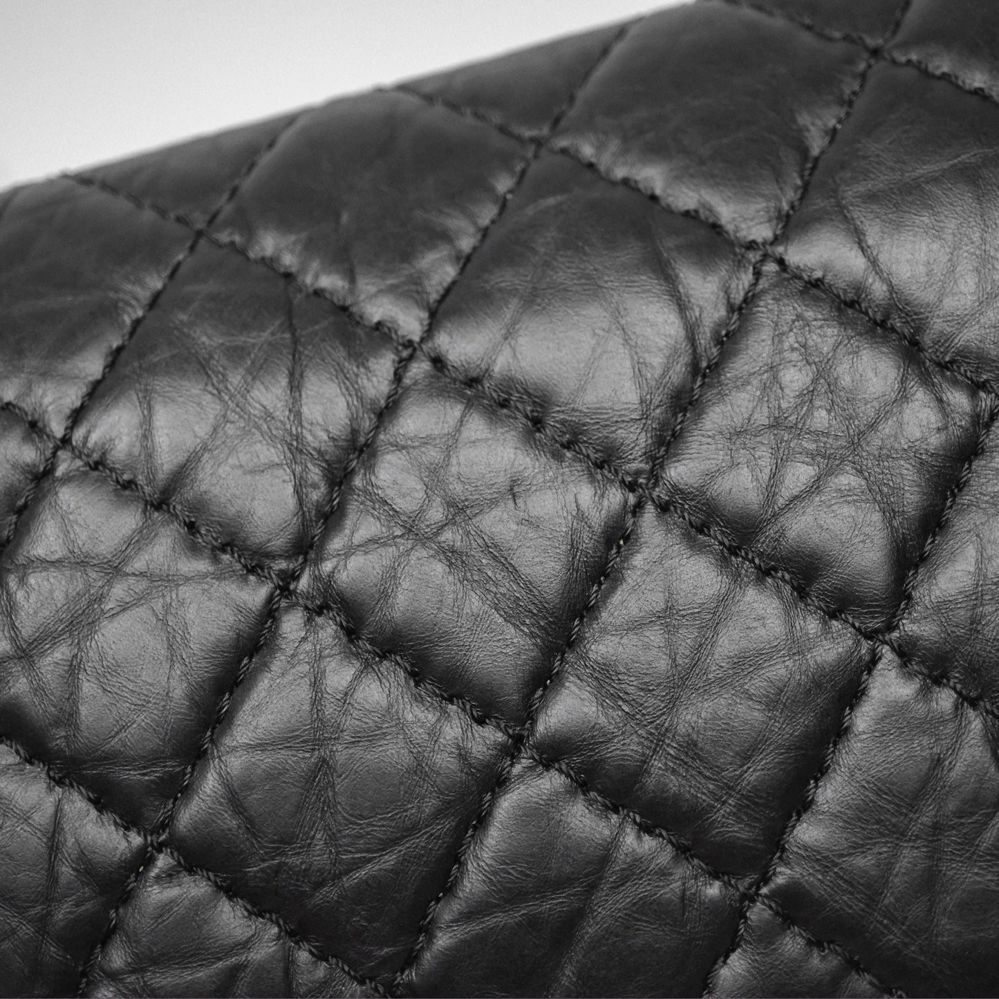 Chanel Reissue 226 Quilted Aged Calfskin Black Aged Gold Hardware