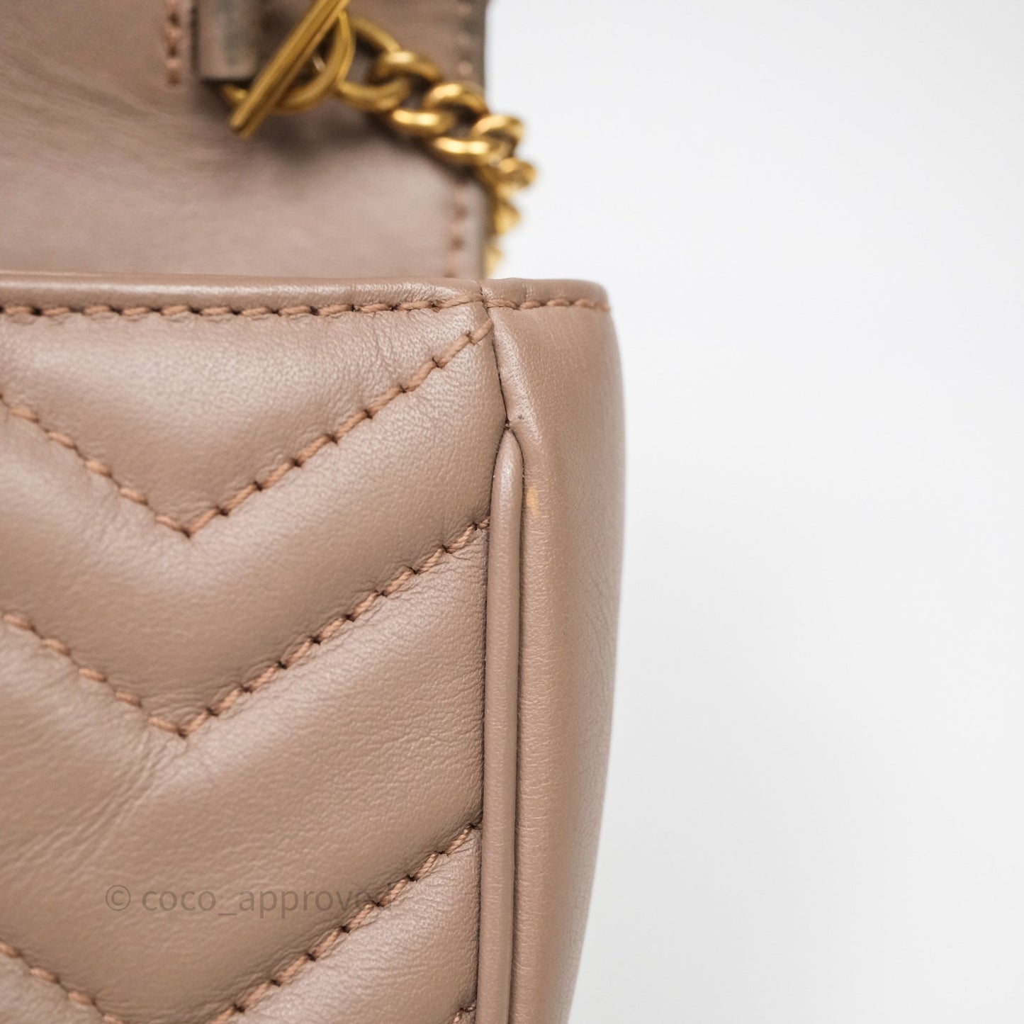 Gucci GG Marmont Matelassé Leather Super Mini Bag Dusty Pink