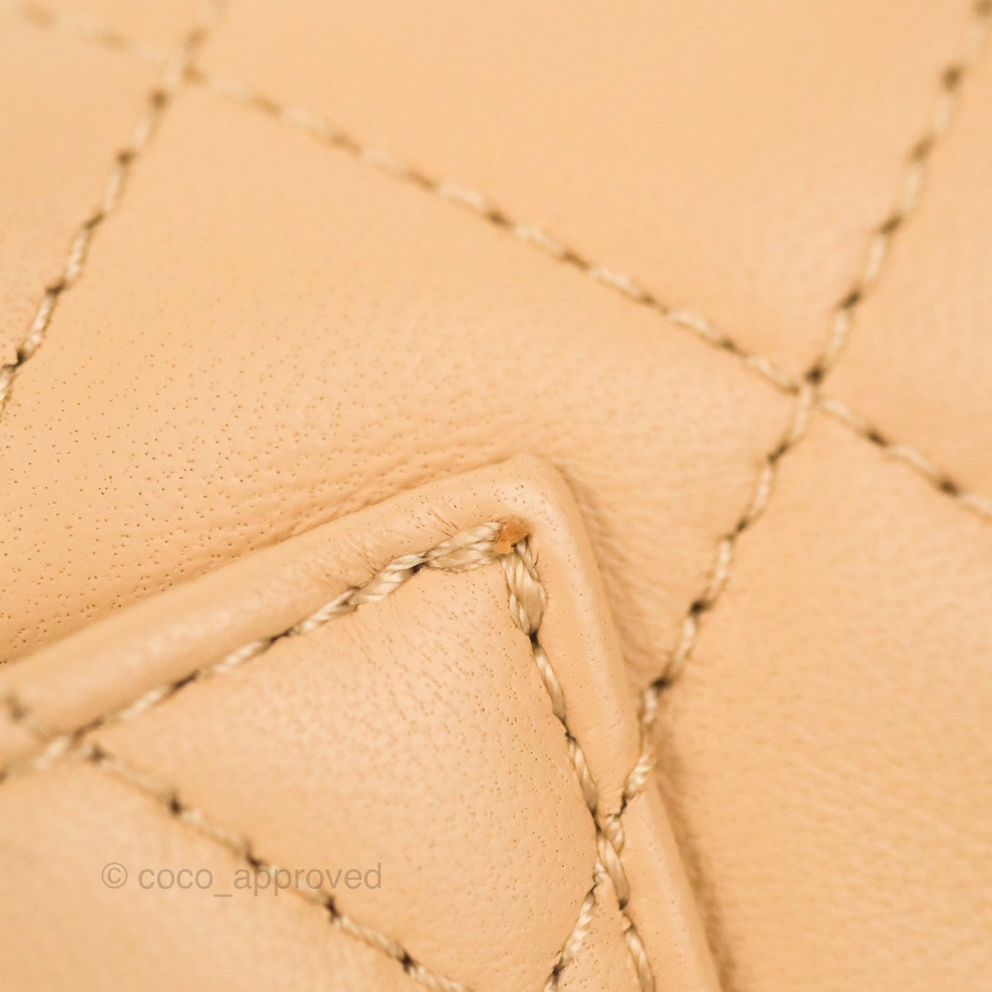 Chanel Mini Rectangular Pearl Crush Beige Lambskin Aged Gold Hardware