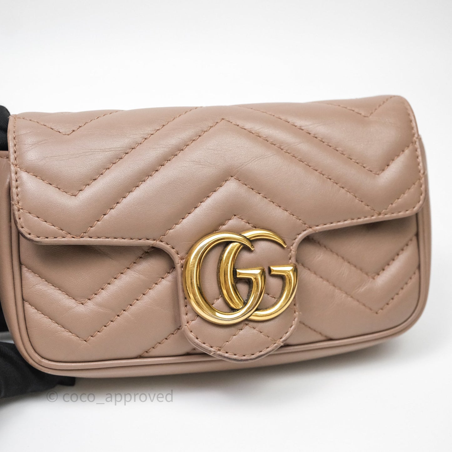 Gucci GG Marmont Matelassé Leather Super Mini Bag Dusty Pink