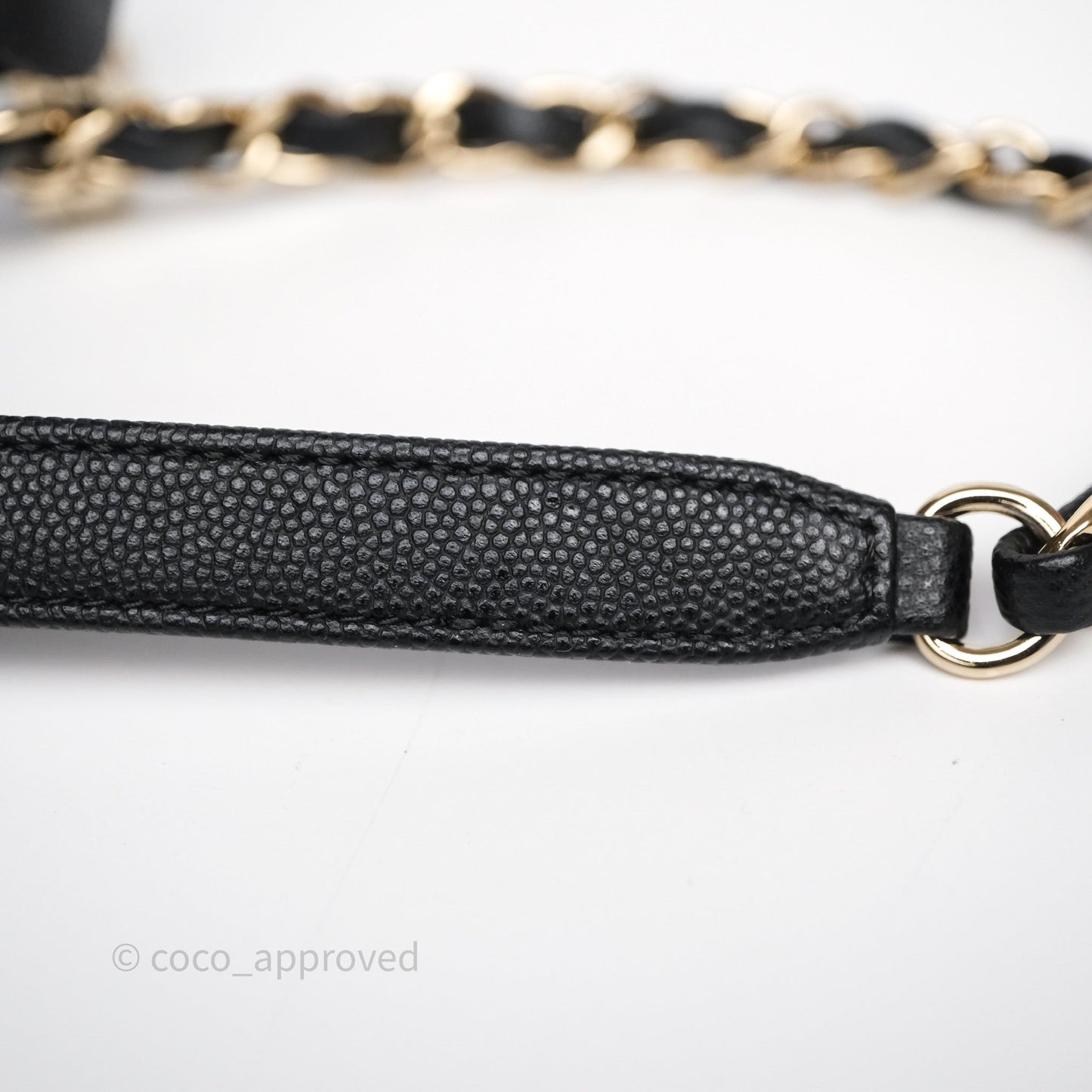 Chanel Quilted Medium CC Filigree Vanity Case Dark Navy Caviar Gold Hardware