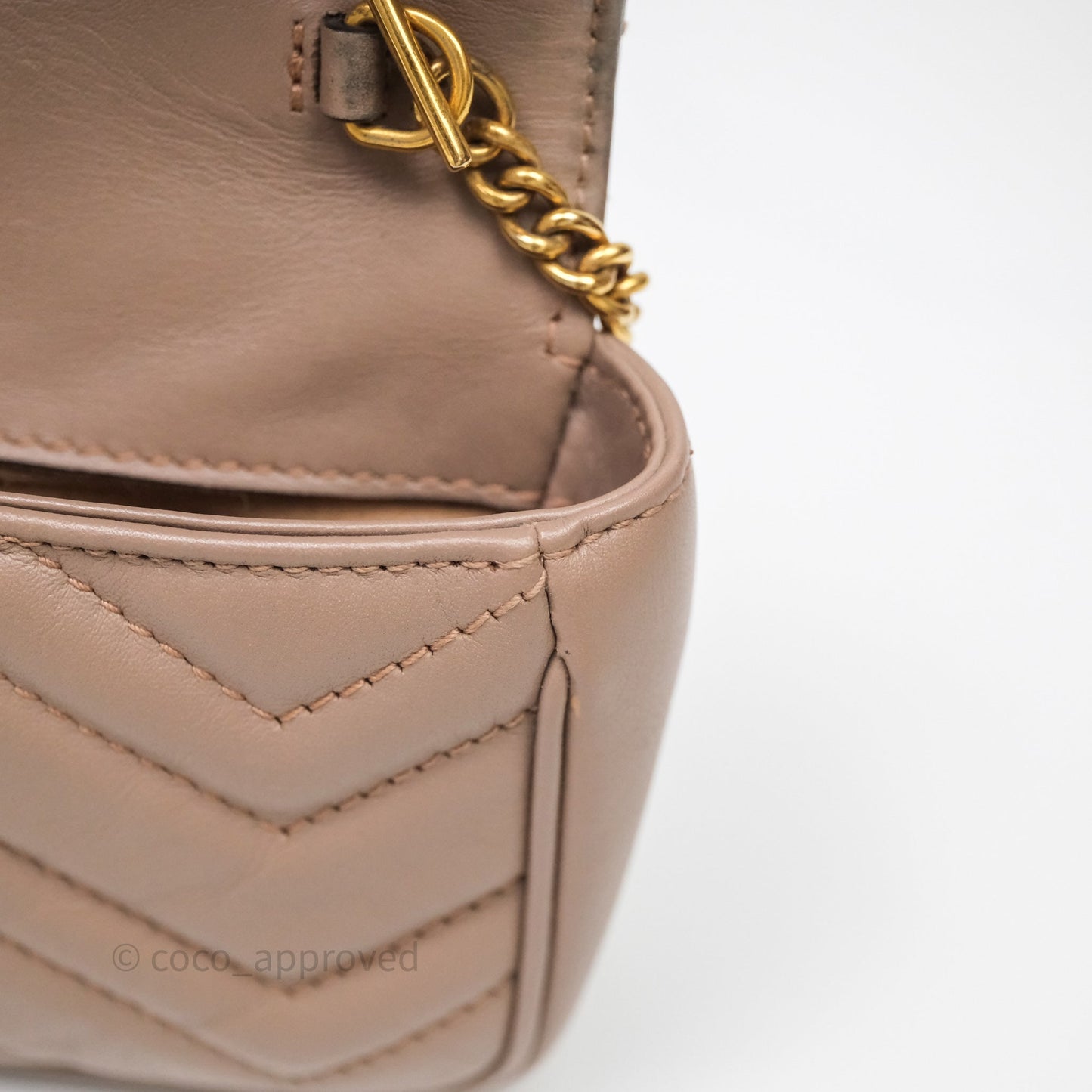 Gucci GG Marmont Matelassé Leather Super Mini Bag Dusty Pink